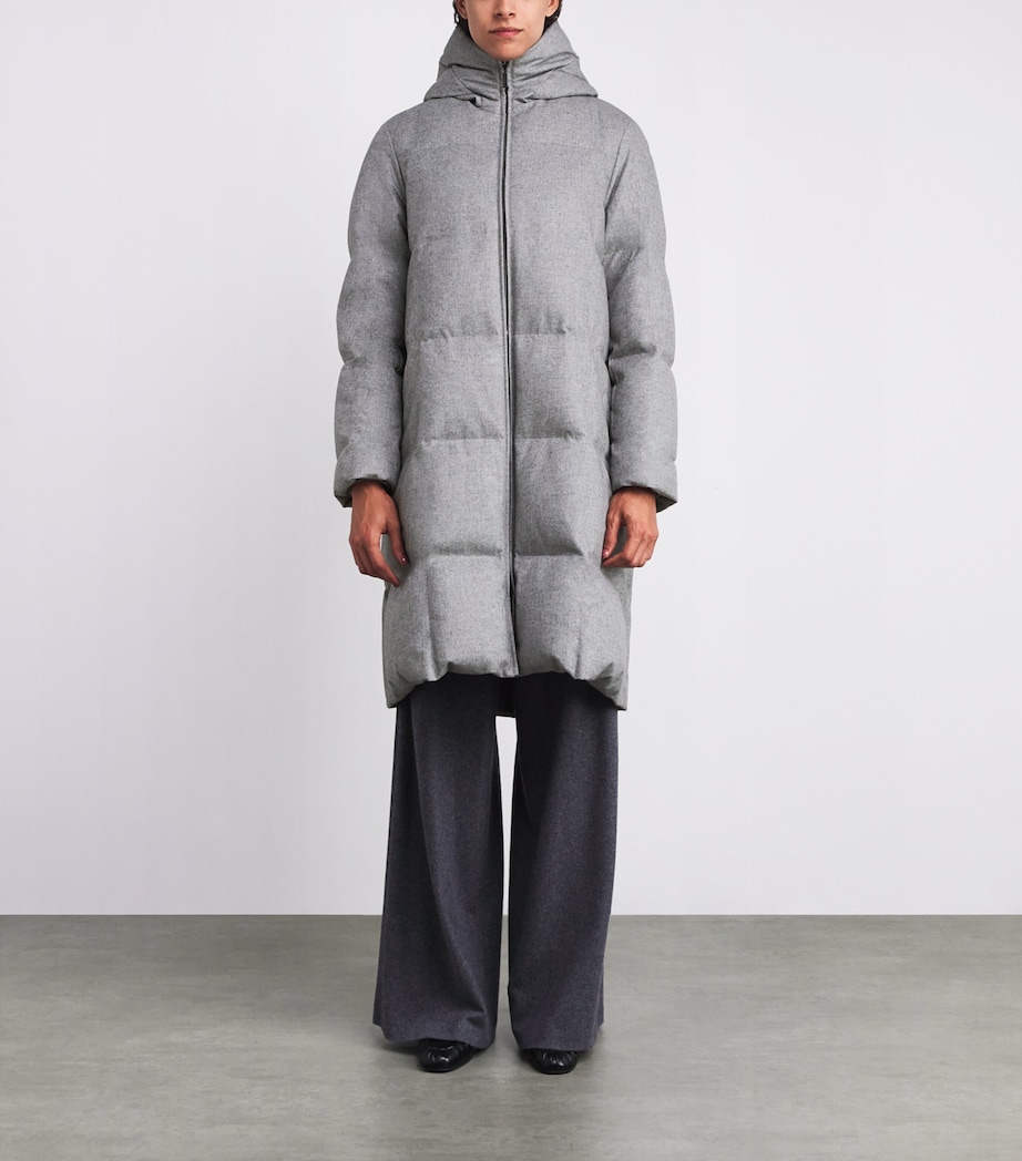 Down-Silk-Cashmere Puffer Coat 12372 GREY Image 3