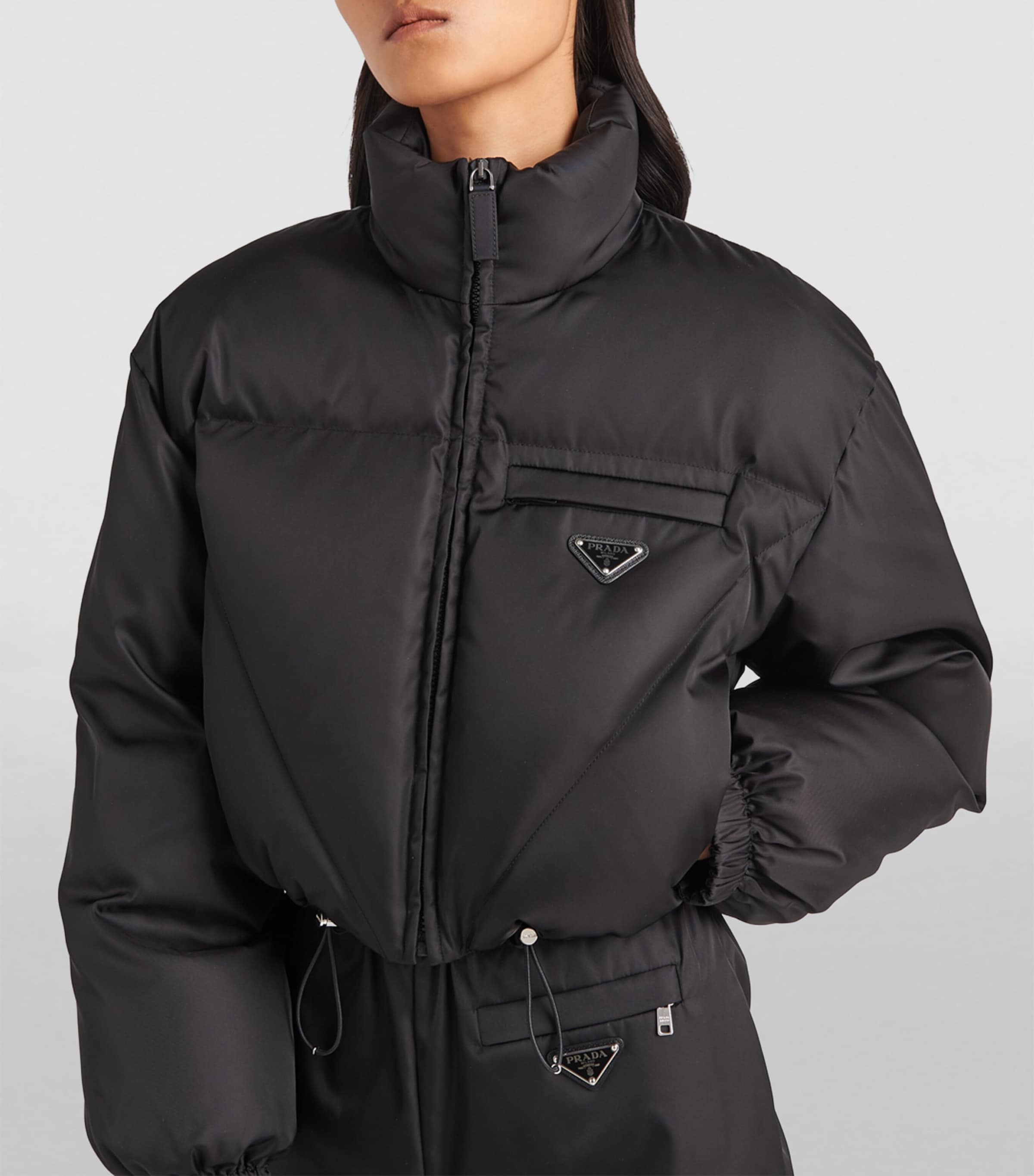 Prada Crop Re Nylon Puffer Jacket Harrods UK