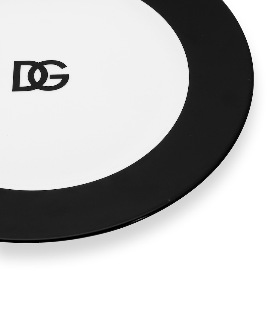 DG Millennials Logo Plate (31cm) U0009 BIANCO/NERO Image 4