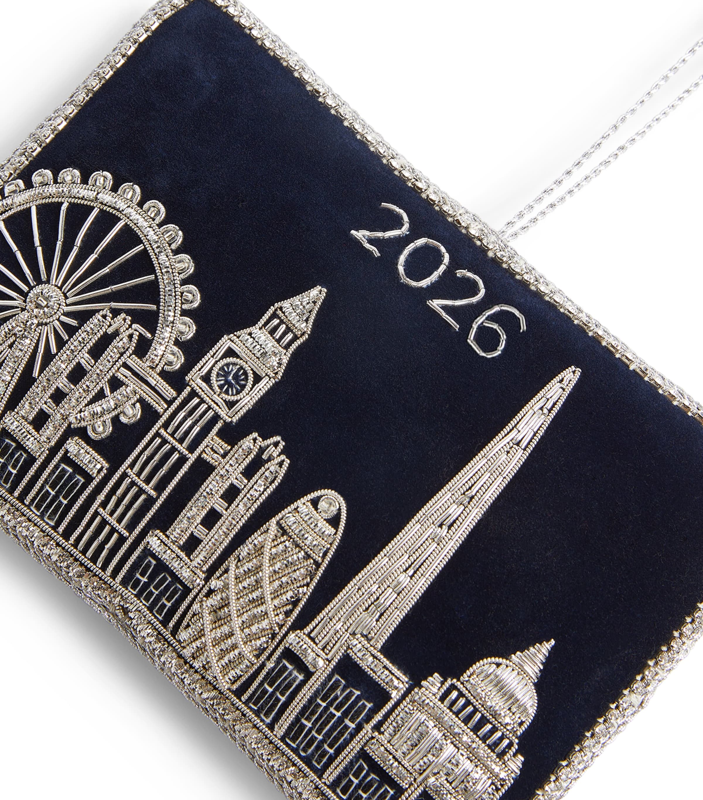 Tinker Tailor Beaded London Skyline Tree Decoration Navy/silver Image 4