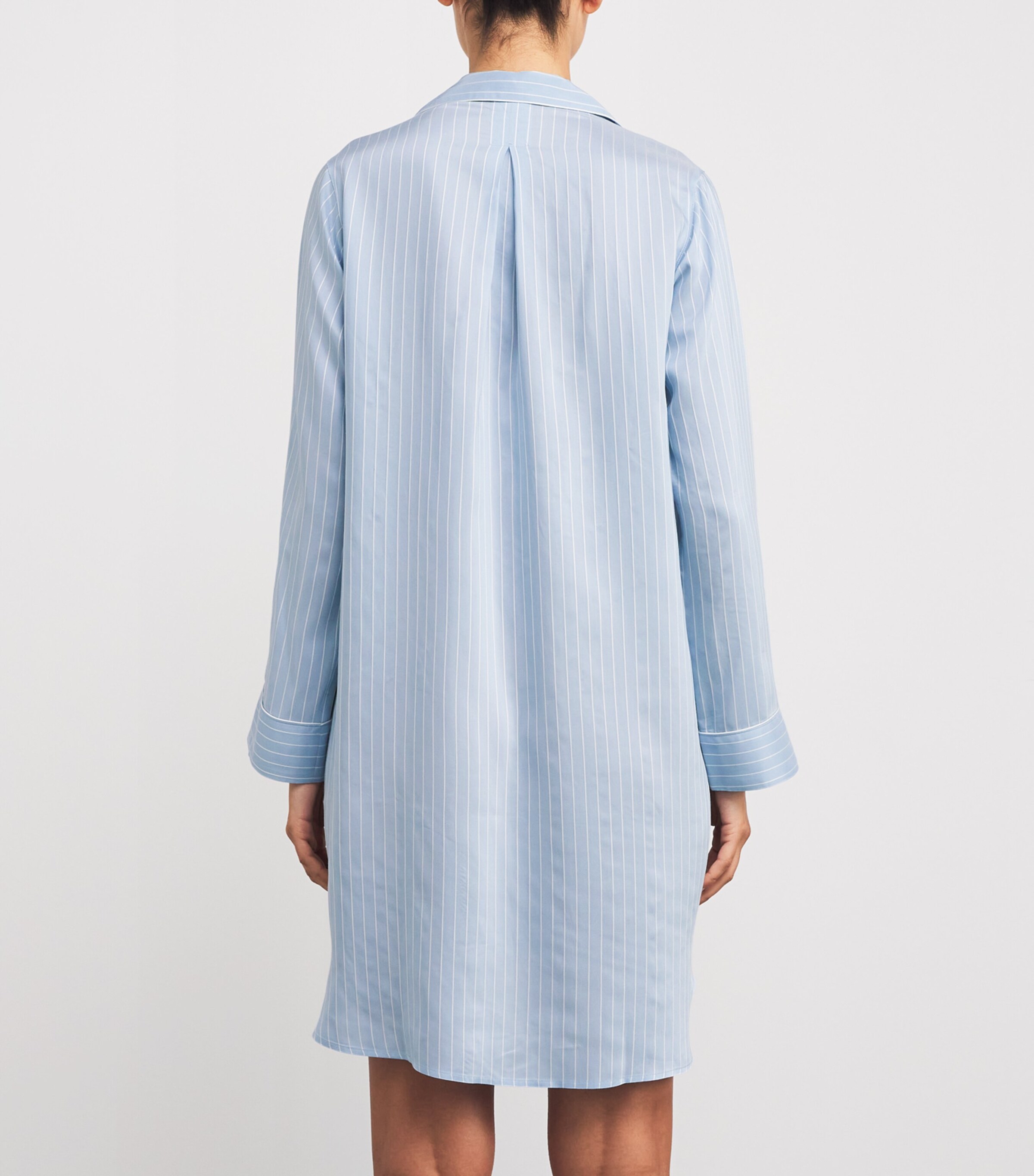 Zimmerli Womens Stripe Sleepshirt Blue Stripes Image 4