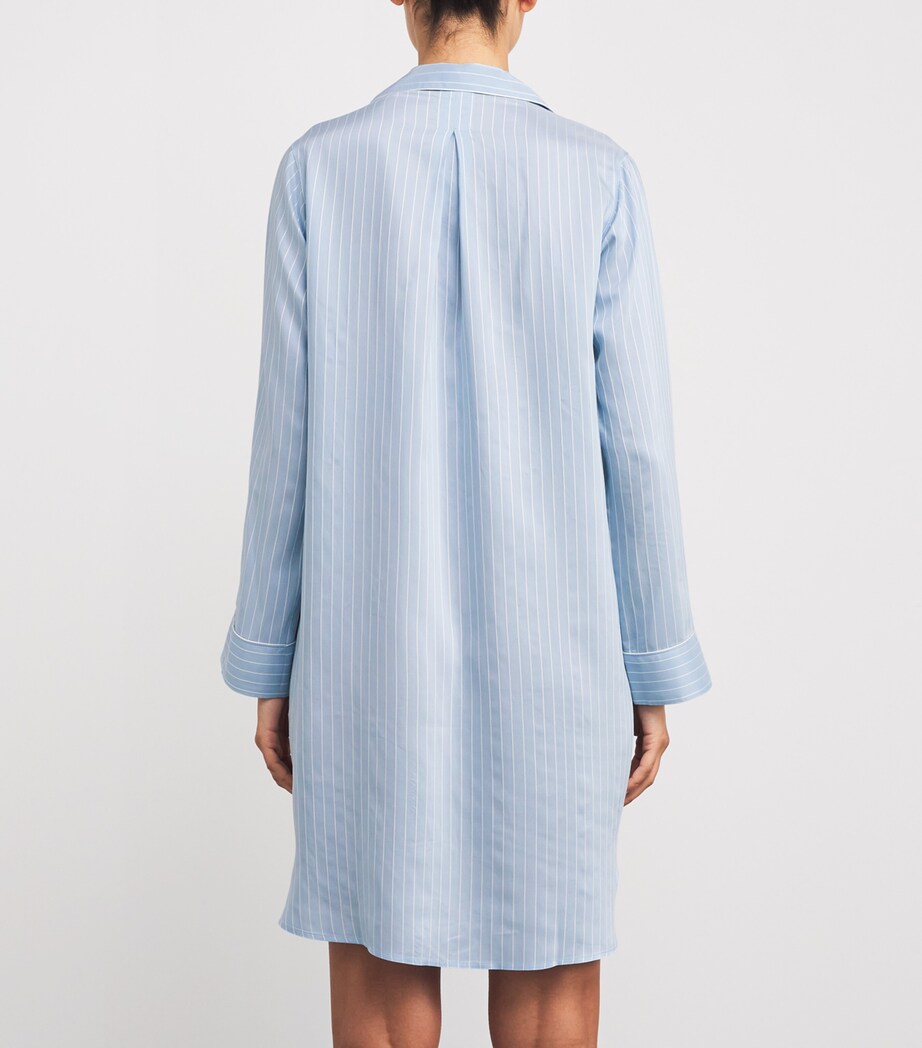 Zimmerli Womens Stripe Sleepshirt Blue Stripes Image 4