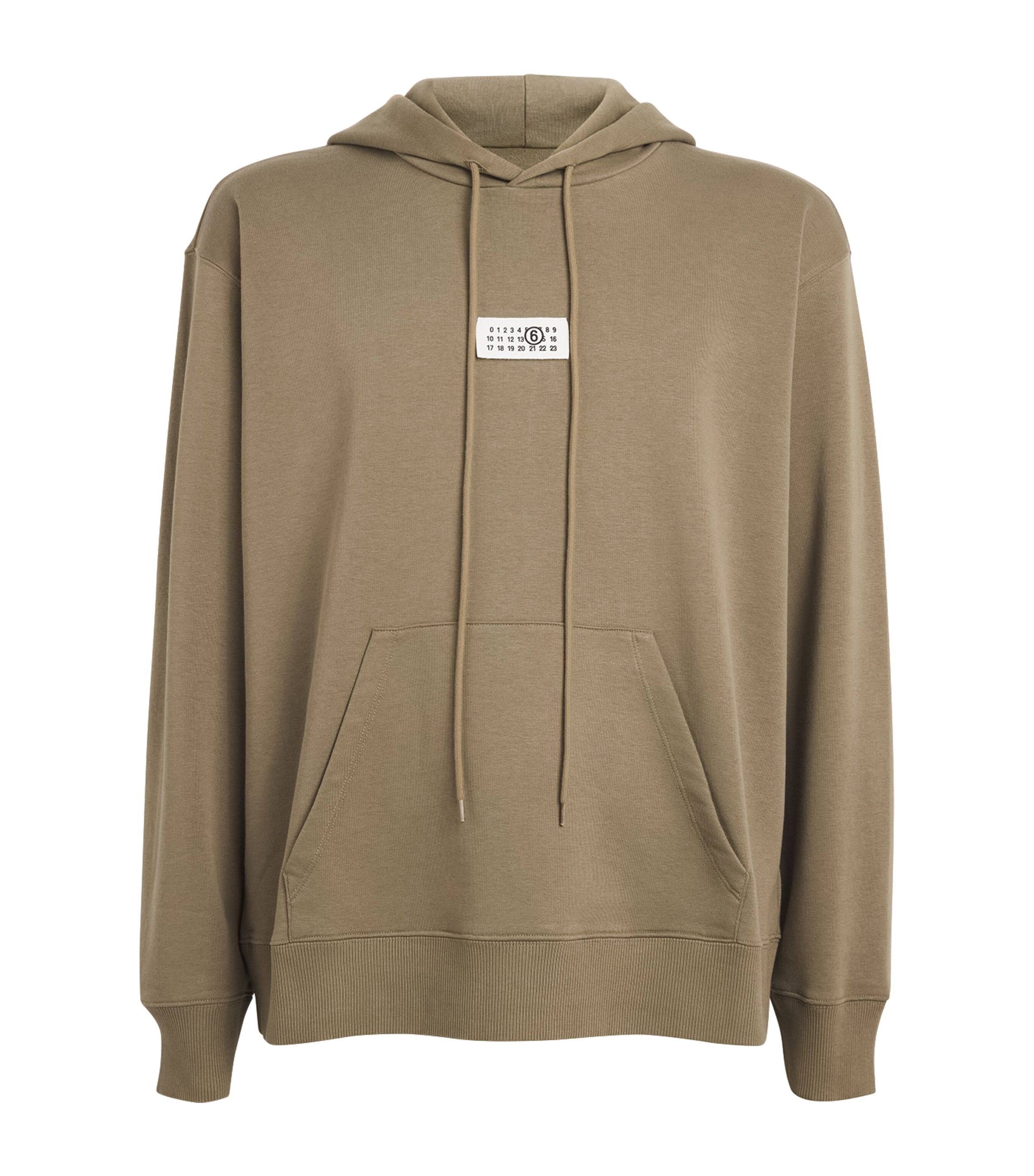 Mm6 Maison Margiela Numeric Logo Sweatshirt With Seven In Beige