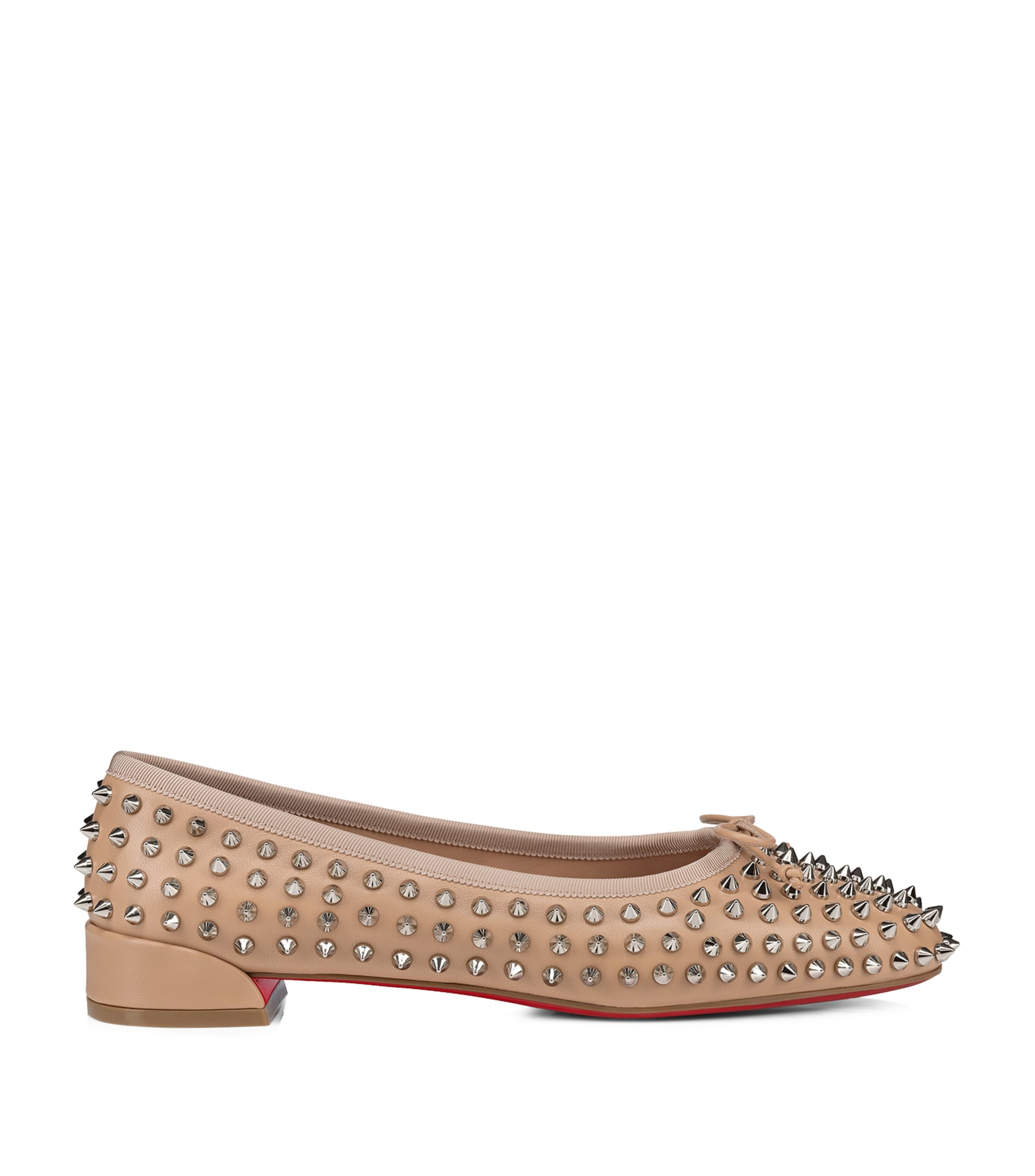 Shop Christian Louboutin Sweetie Jane Spike Ballet Flats In Red