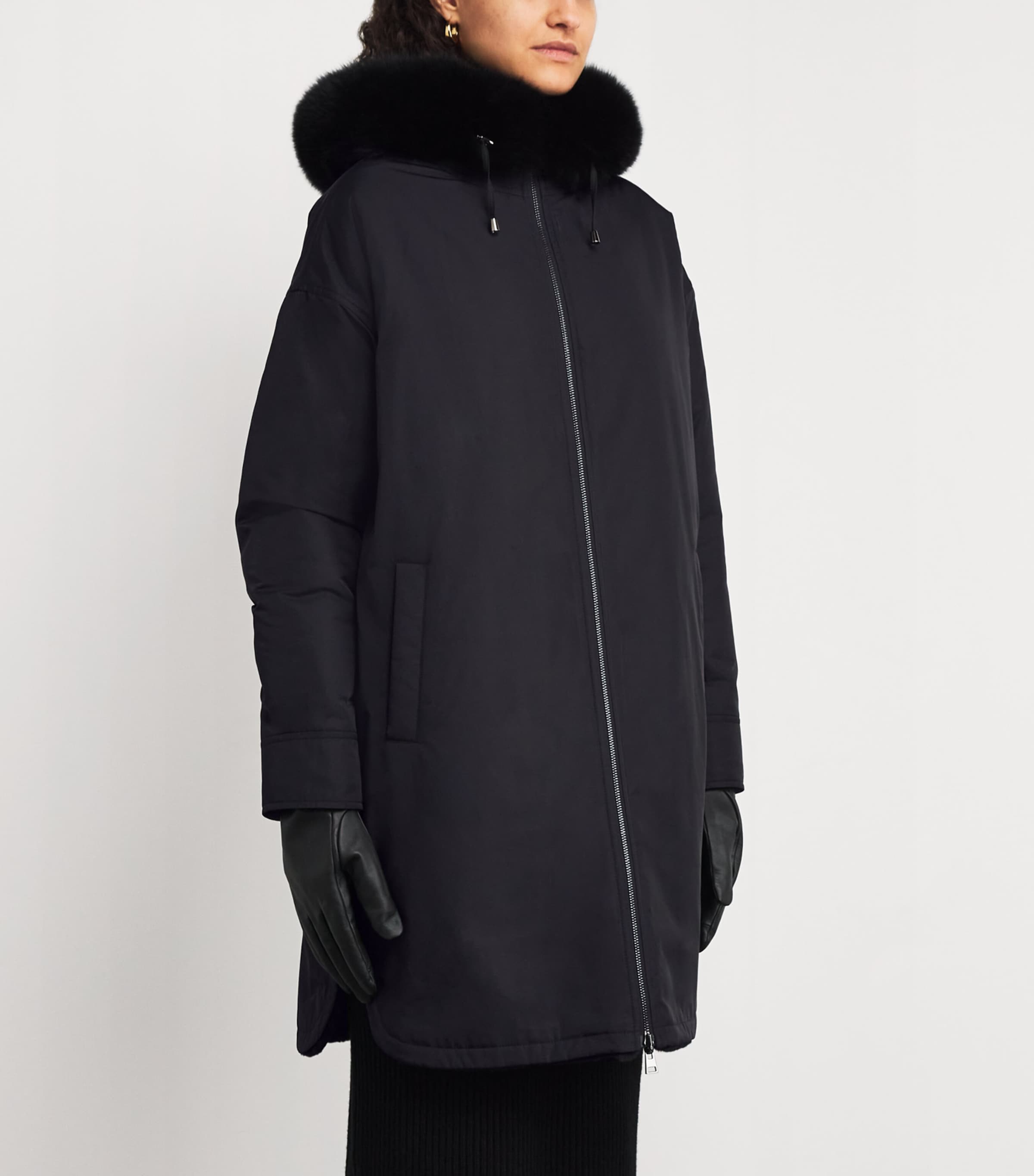 Fox-Rabbit Fur-Trim Parka C99 Image 6