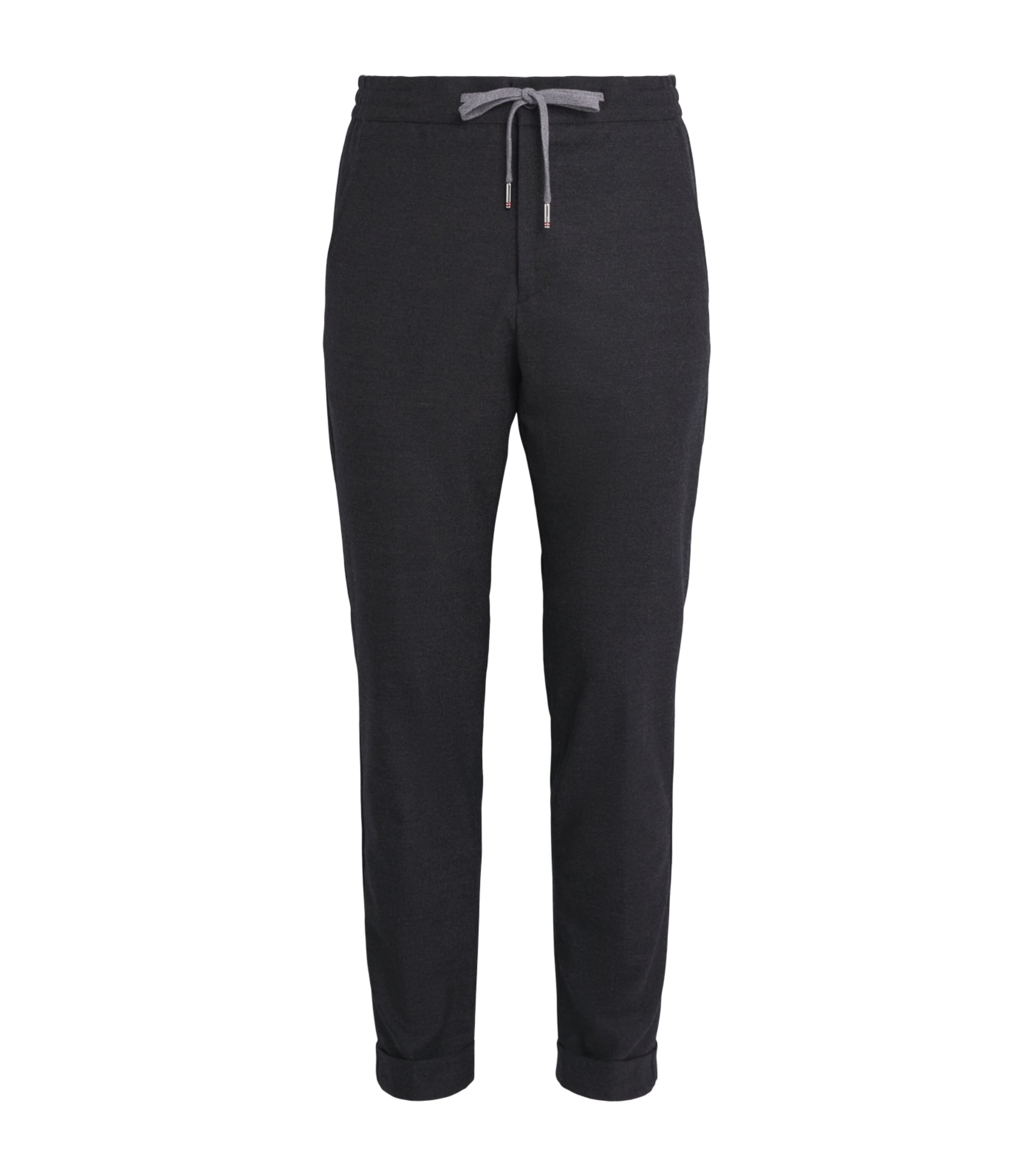 Marco Pescarolo Womens Cashmere Drawstring Trousers Grey Image 1