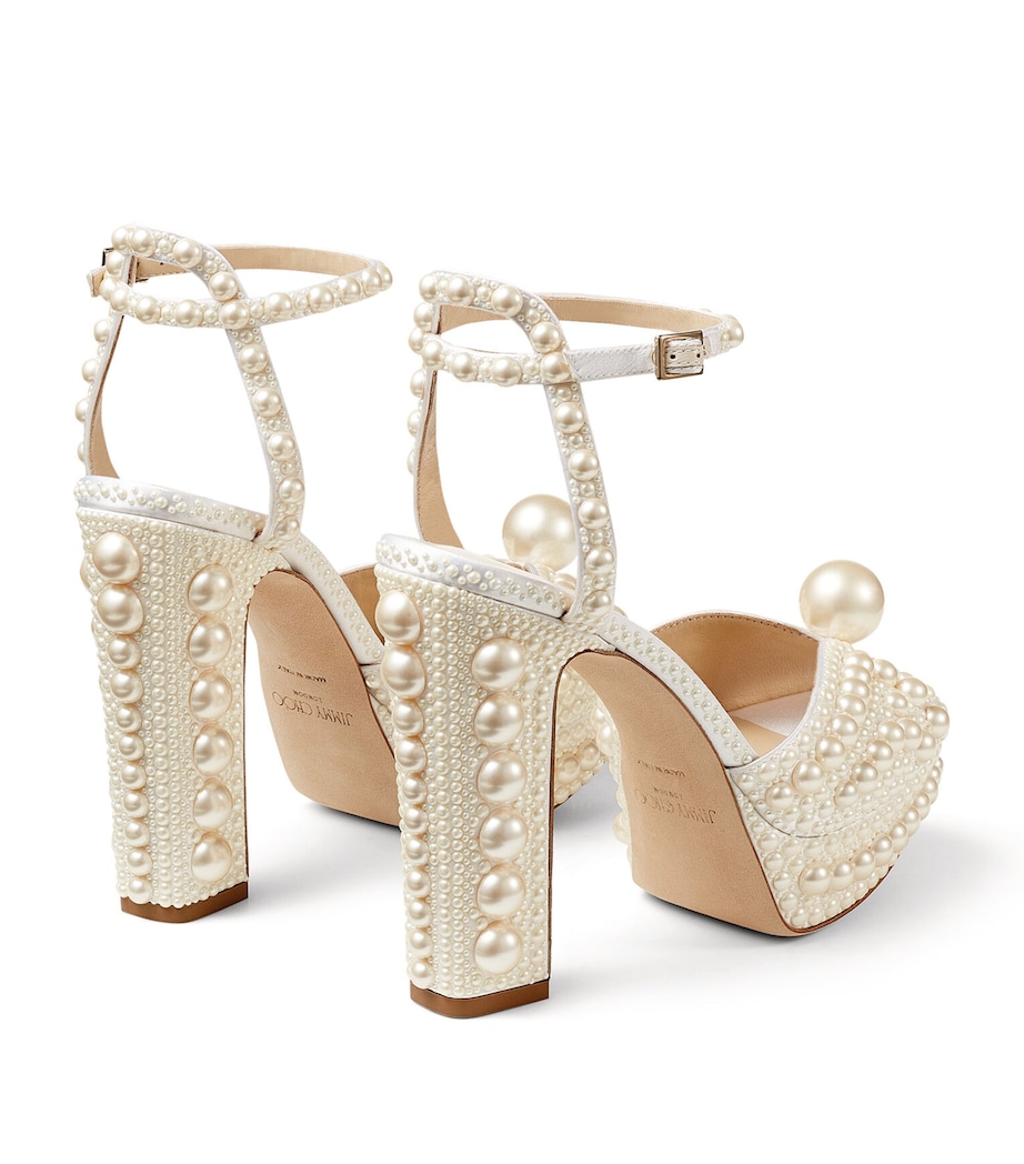 Sacaria 120 Pearl-Embellished Satin Platform Sandals WHITE/WHITE Image 4