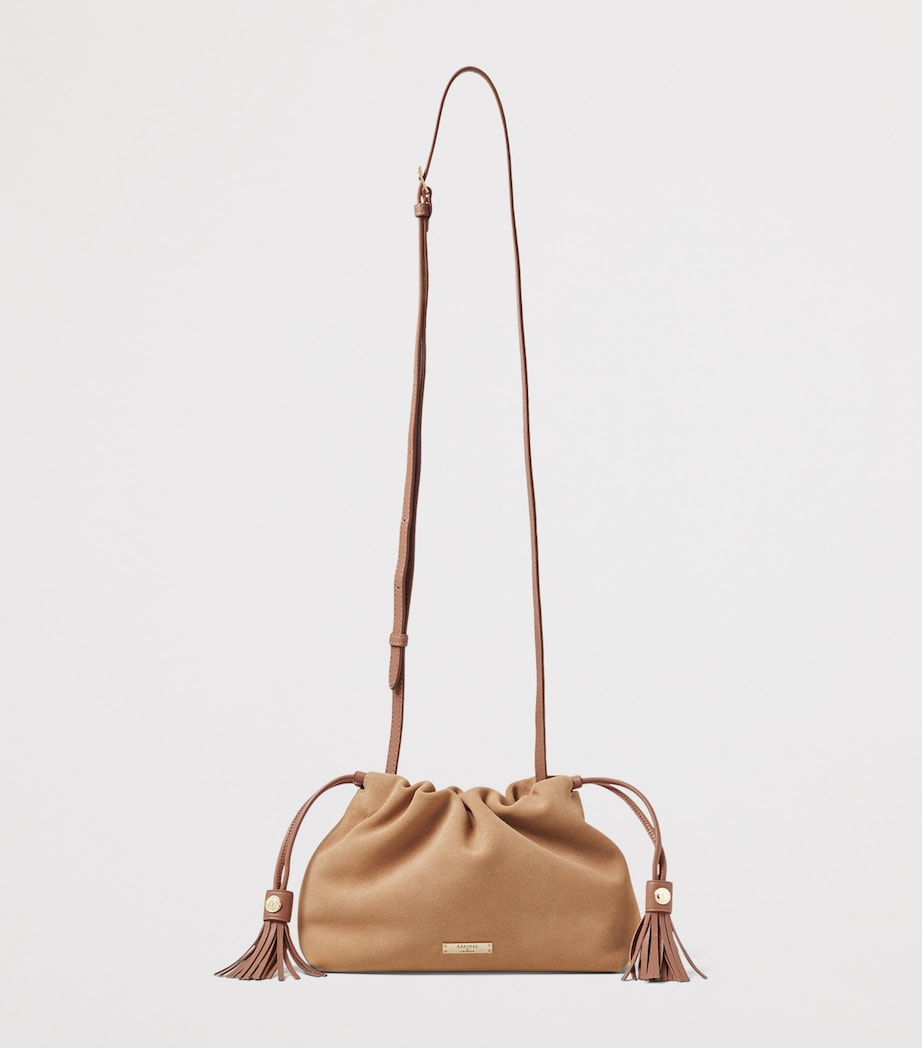 Aspinal Of London Large Leather Soho East West Cross-Body Pouch Naturaltan Image 2