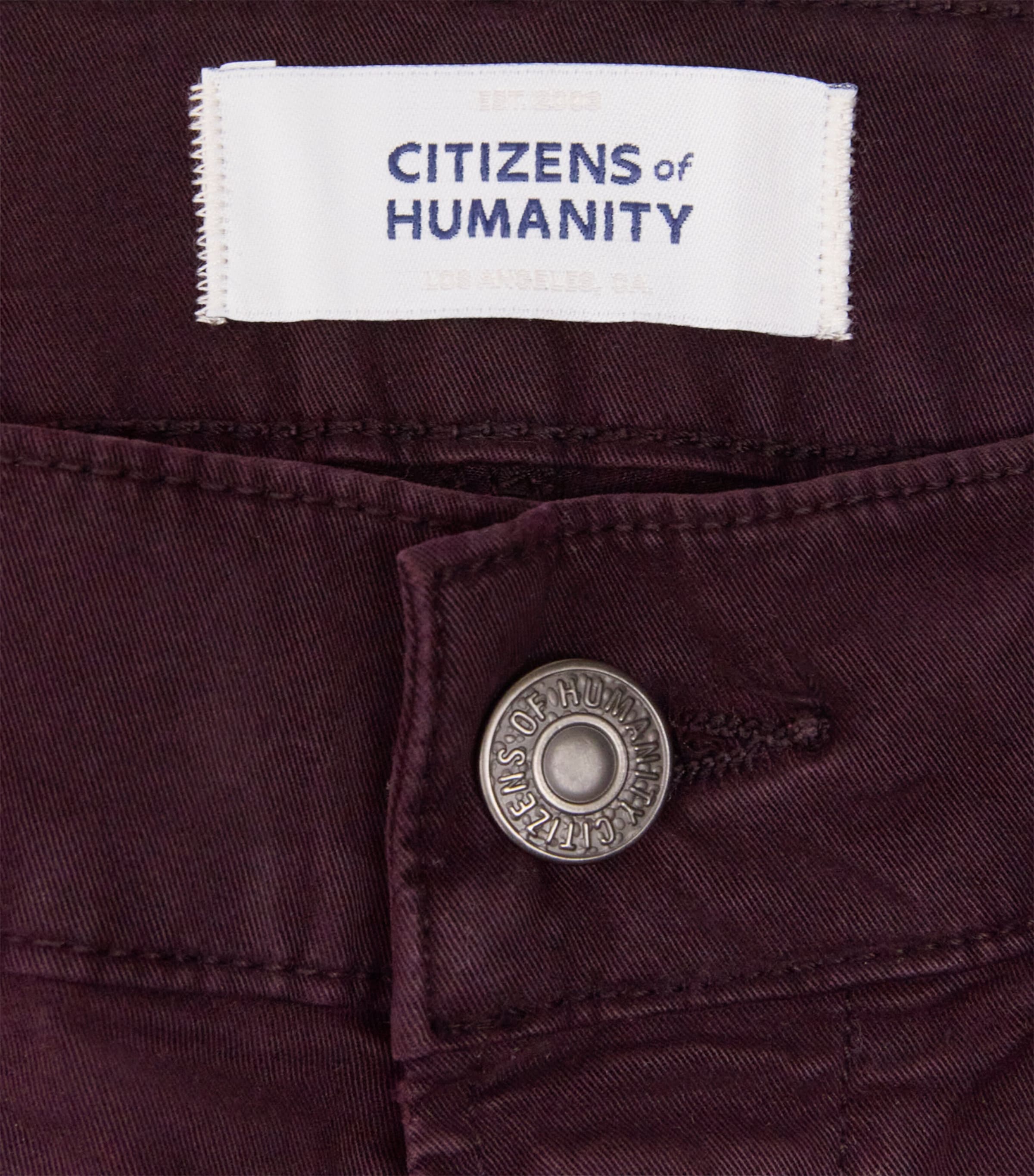 Citizens of Humanity Mens Gage Slim-Straight Jeans Burgundy Image 6