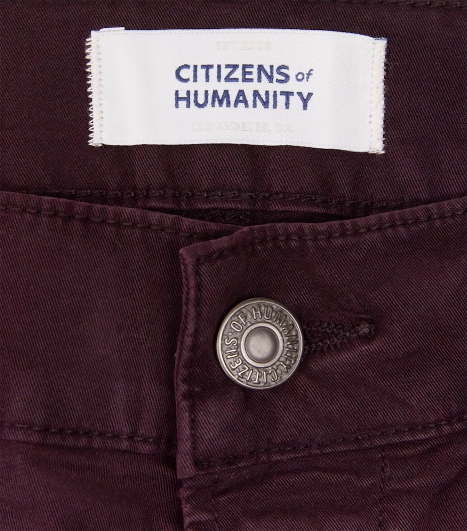 Citizens of Humanity Mens Gage Slim-Straight Jeans Burgundy Image 6