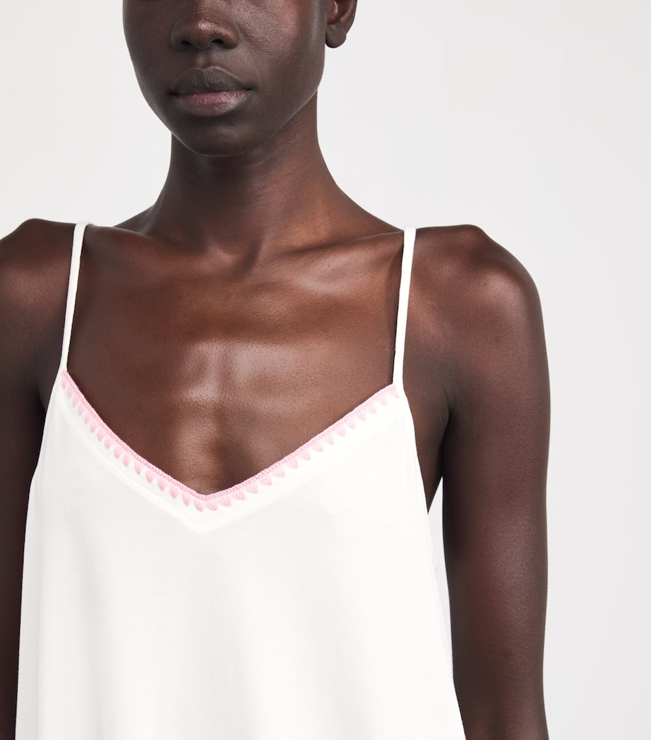 Valentines Day Short-Sleeve Frida Pyjama Set IVORY/PINK NECT Image 4