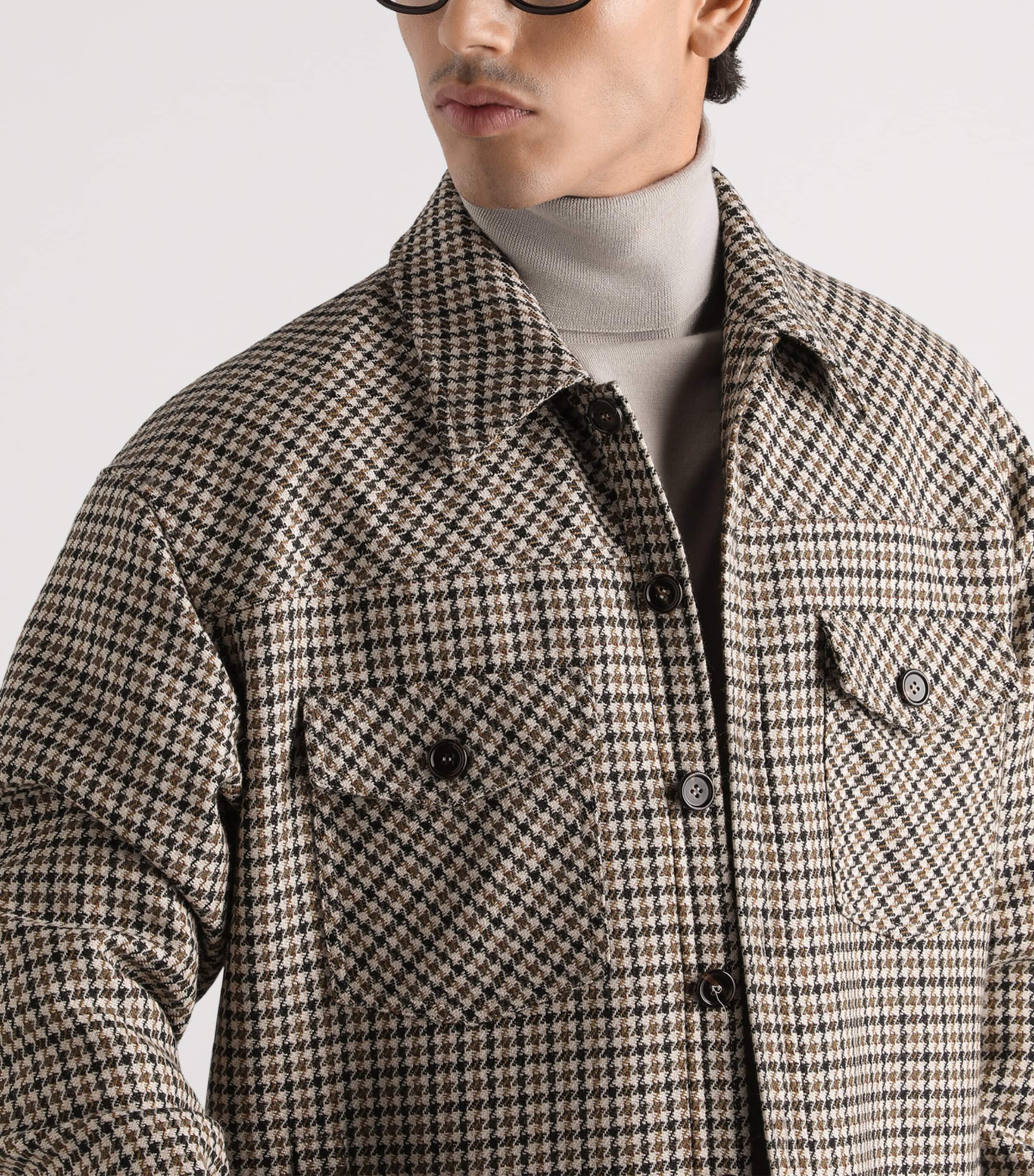 Dolce&Gabbana Mens Virgin Wool Houndstooth Jacket Fantasy (not Image 4