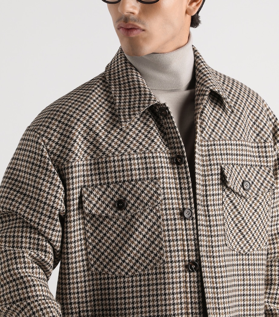 Dolce&Gabbana Mens Virgin Wool Houndstooth Jacket Fantasy (not Image 4