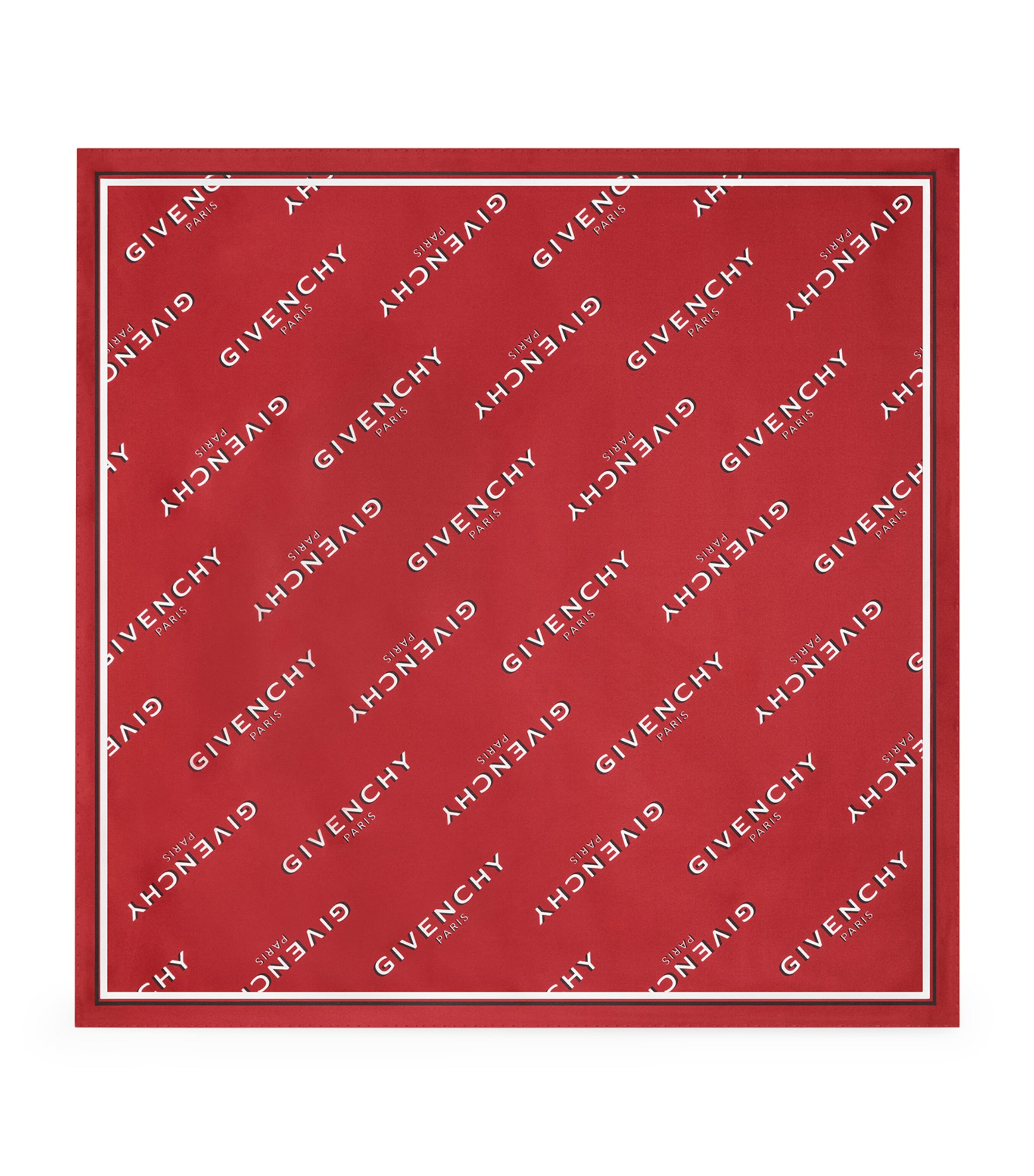 Silk Logo Pocket Square RED Image 1