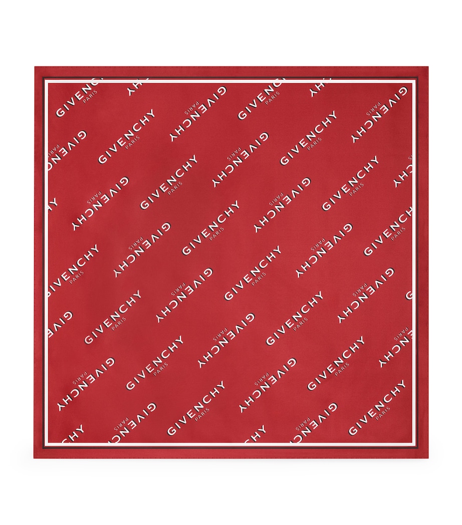 Silk Logo Pocket Square RED Image 1