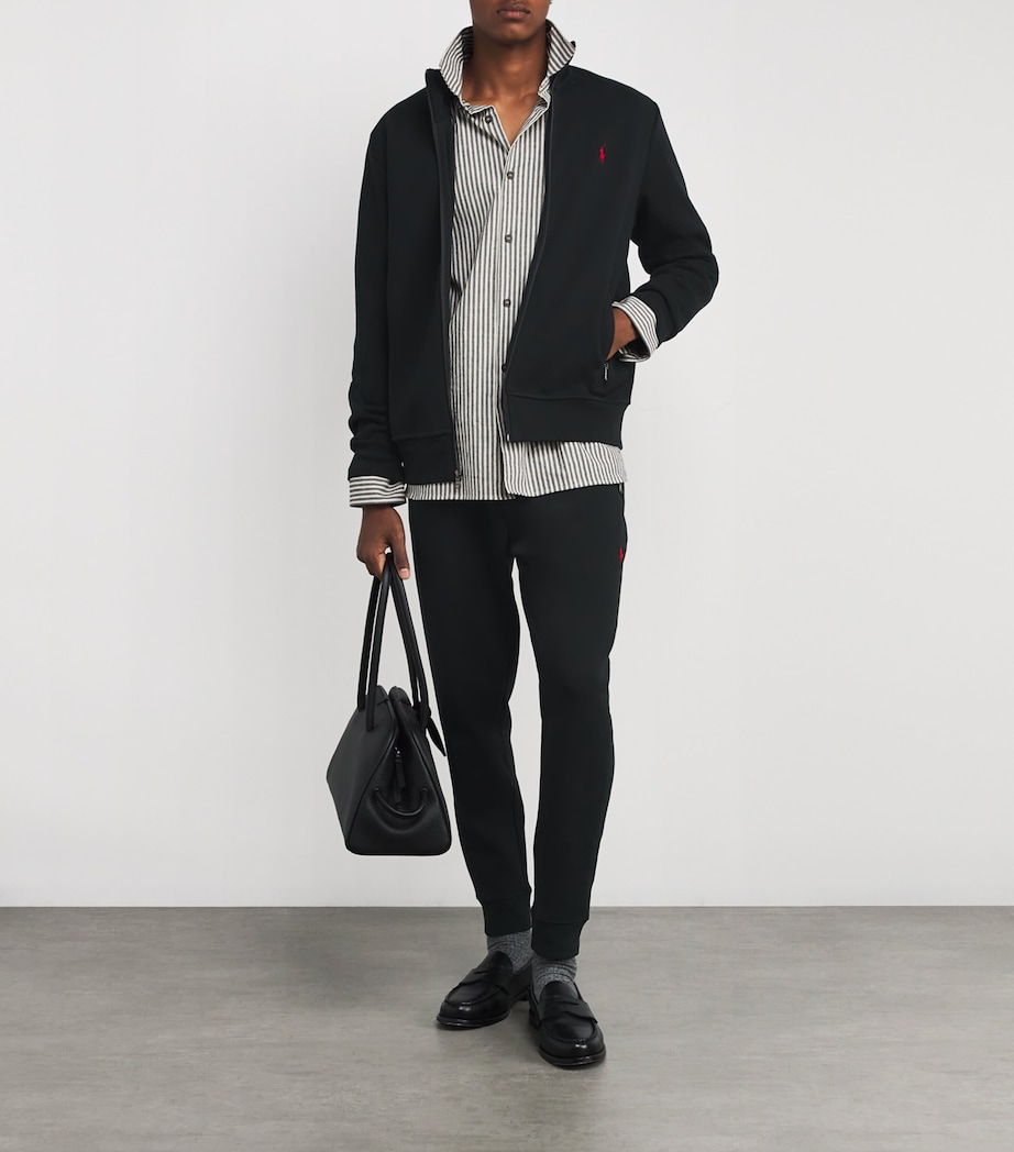 Cotton-Blend Zip-Up Sweatshirt BLACK Image 2