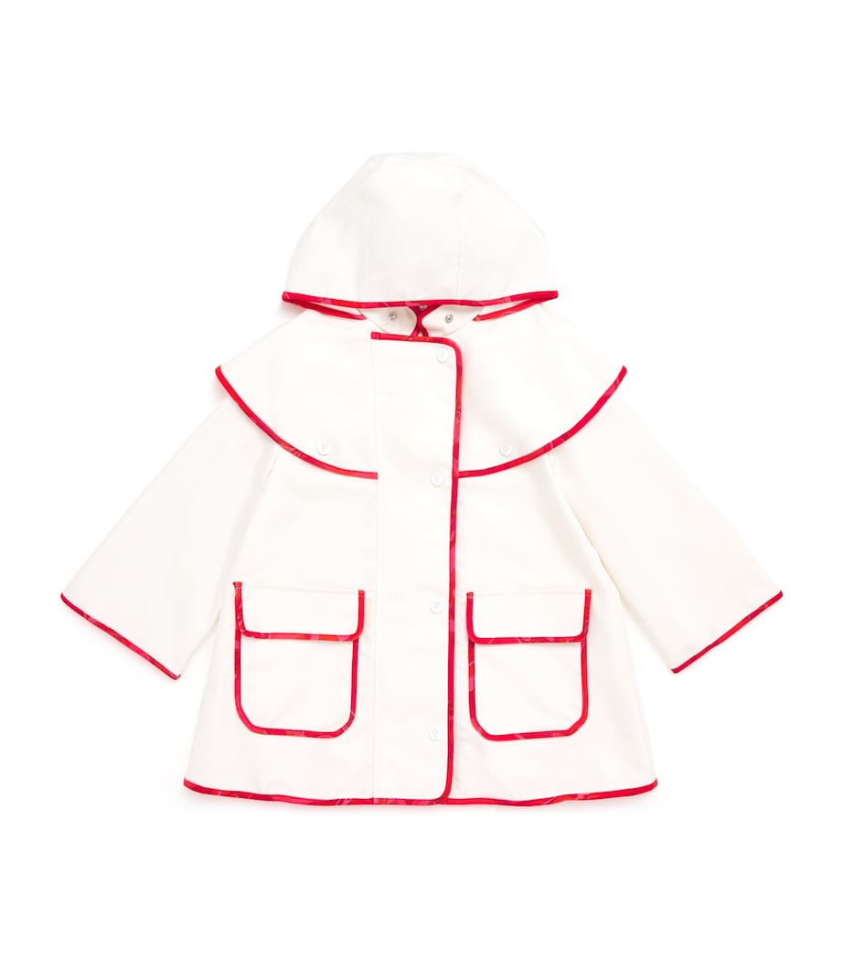 Contrast-Trim Hooded Jacket (4-14 Years) 102AVIVORY/IVORY Image 1
