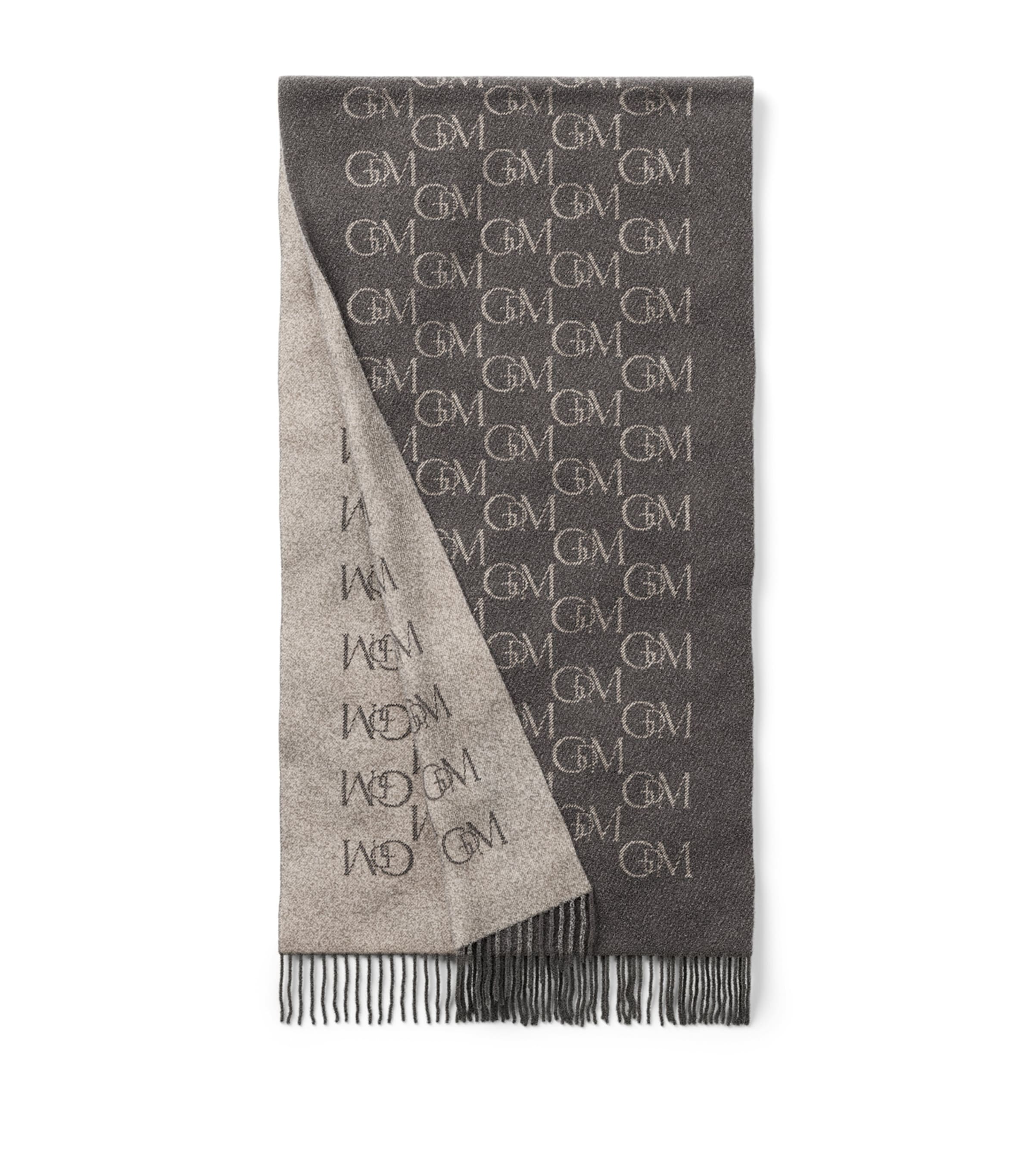 Grace De Monaco Cashmere The Monogram Scarf | Women Clothing | Knitwear | Women Accessories | Scarves