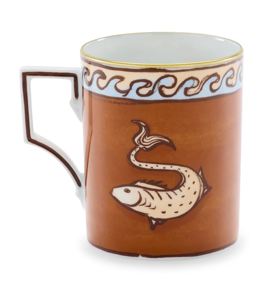 GINORI 1735 Porcelain Il Viaggio di Nettuno Mug Image 2