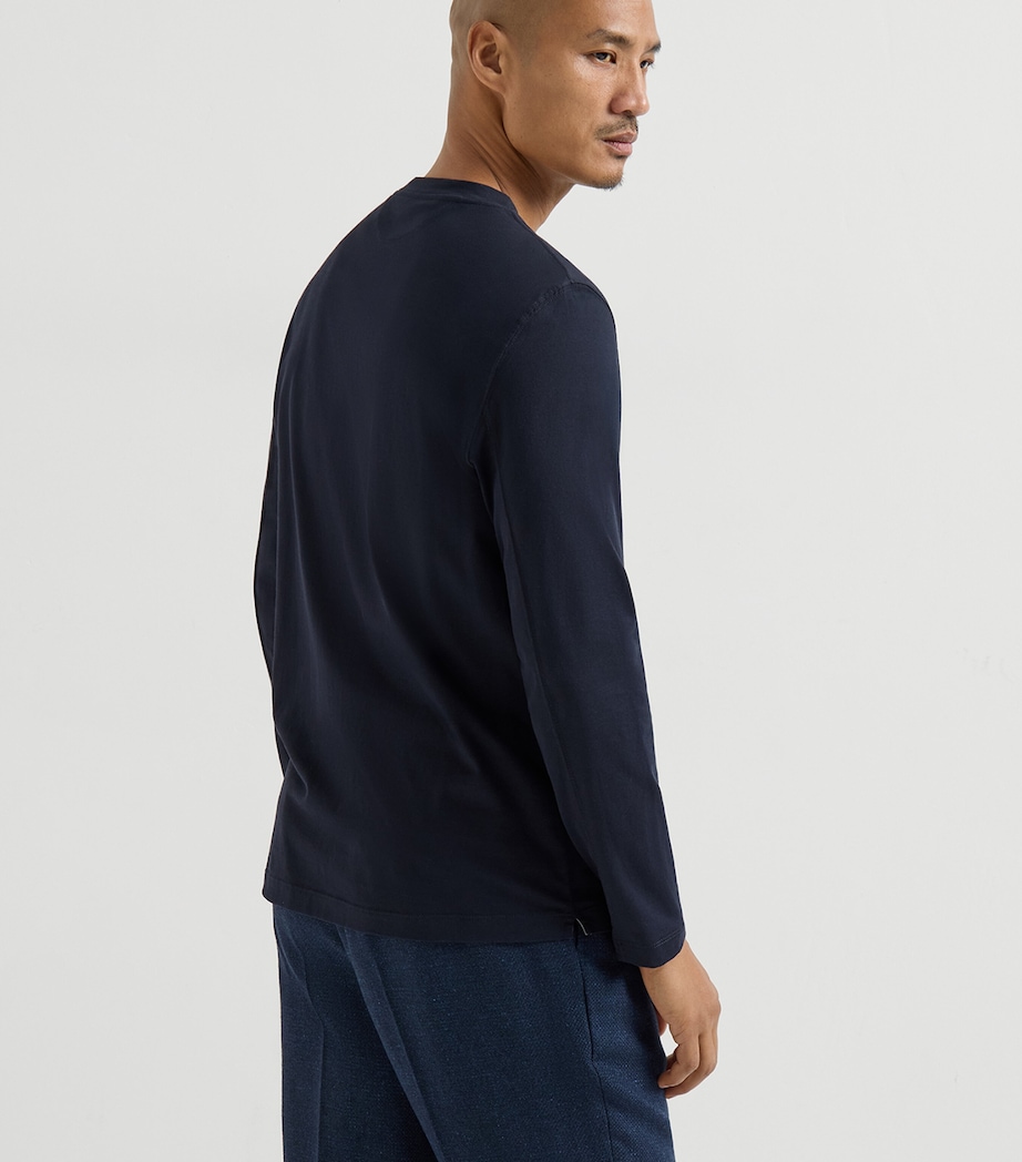 Brunello Cucinelli Mens Cotton Long-Sleeve T-Shirt Image 5
