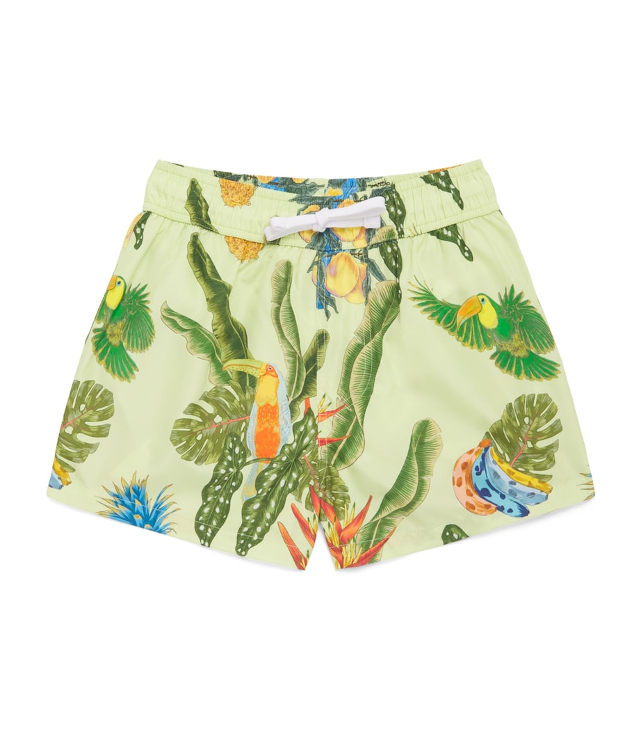 Roberto Cavalli Tropical Print Swim Shorts (4-14 Years) Tropicana Lime Image 1
