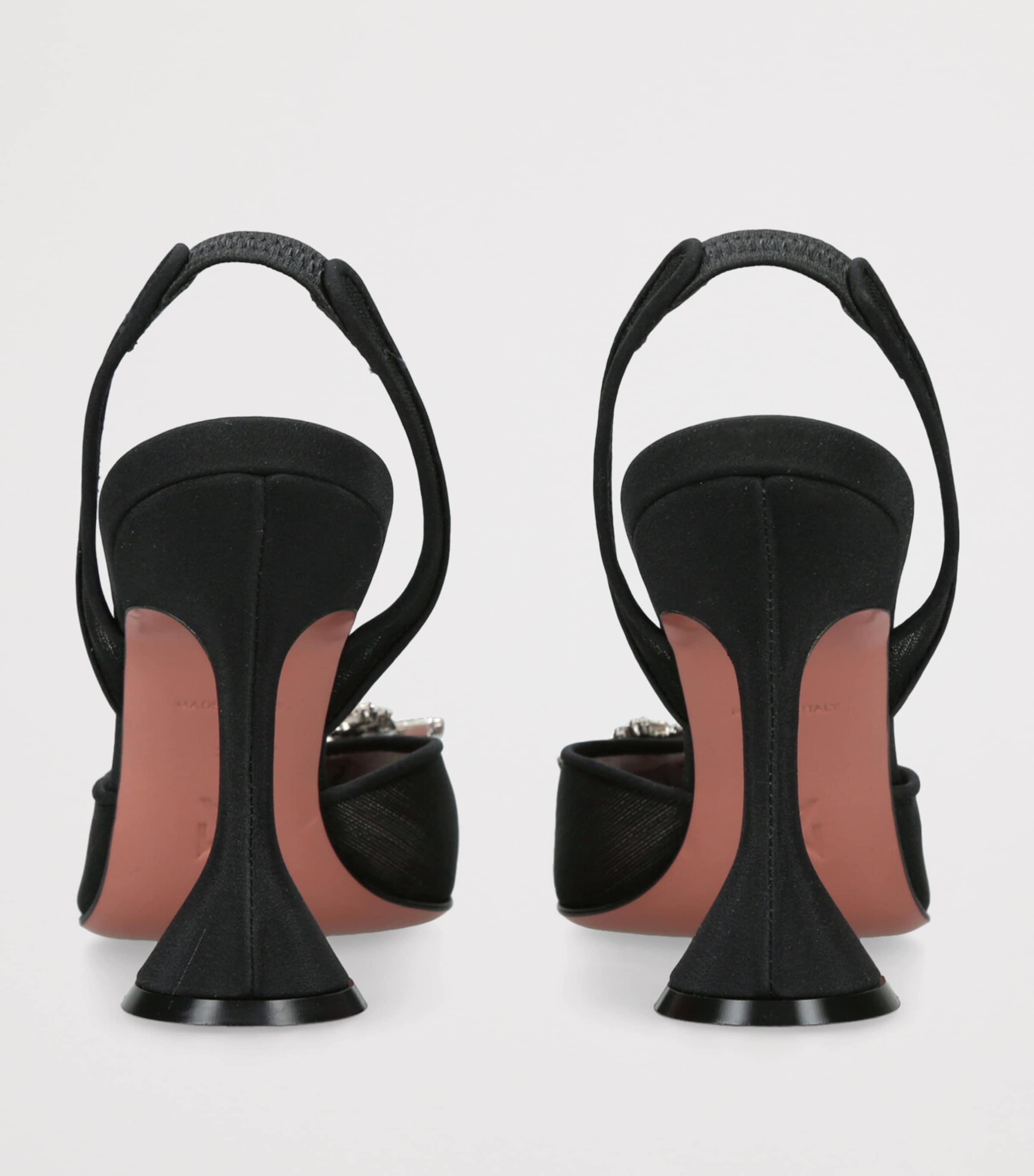 Amina Muaddi Mesh Begum Slingback Pumps 95 Black Image 2