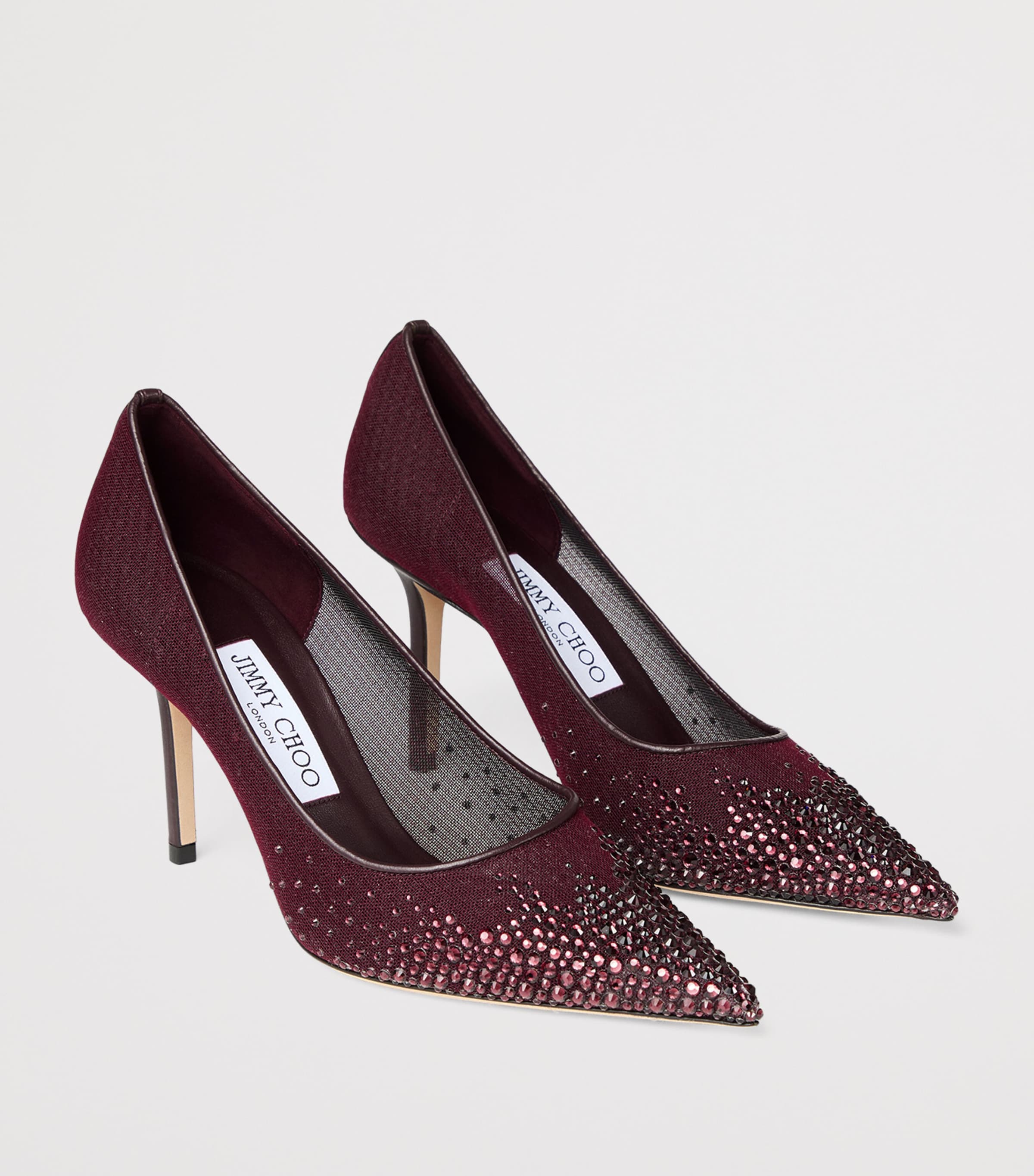 Love 100 Embellished Mesh Pumps DEEP MERLOT/DEEP MER Image 2