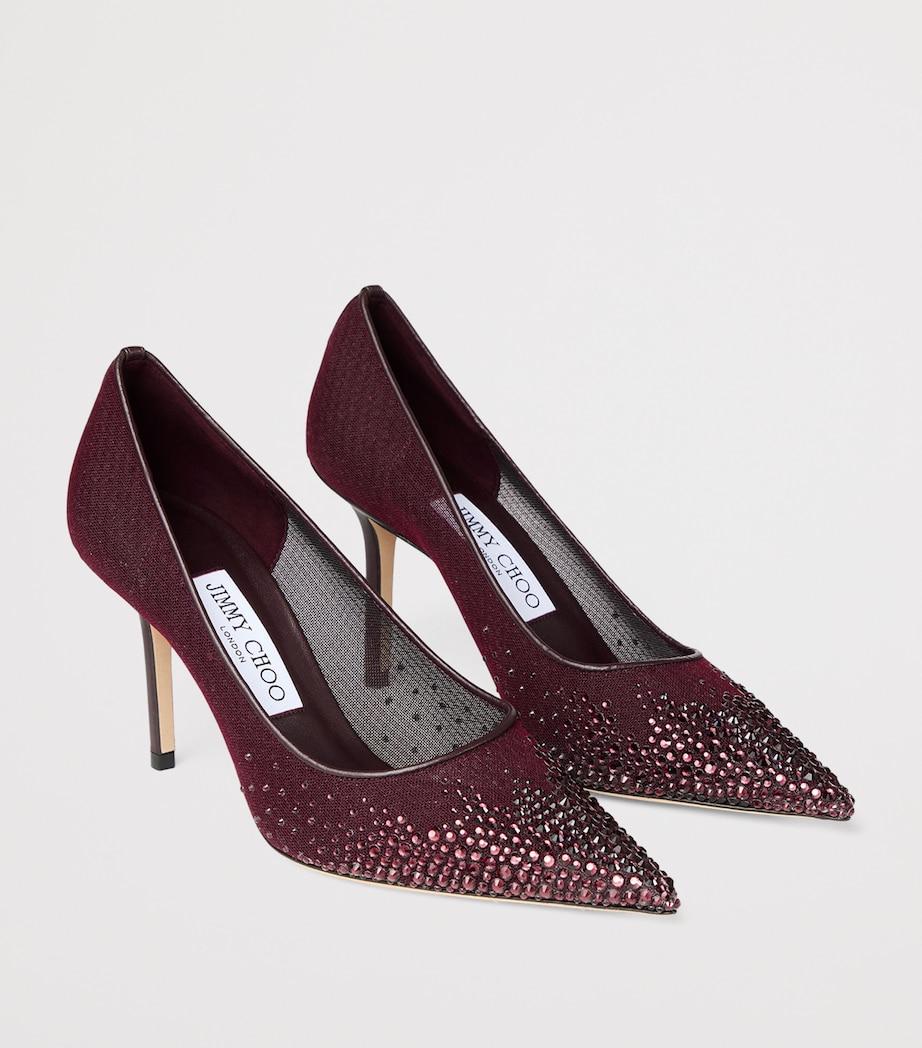 Love 100 Embellished Mesh Pumps DEEP MERLOT/DEEP MER Image 2