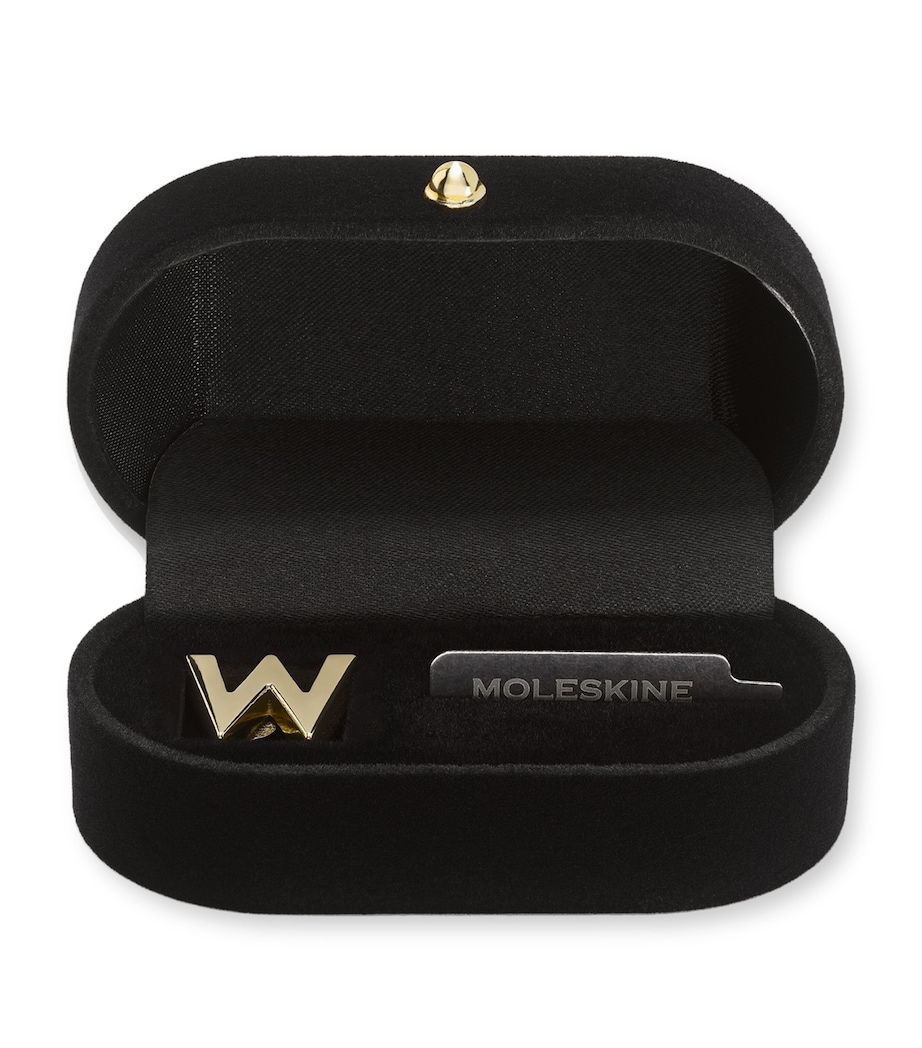 Gold-Plated W Notebook Charm GOLD Image 1