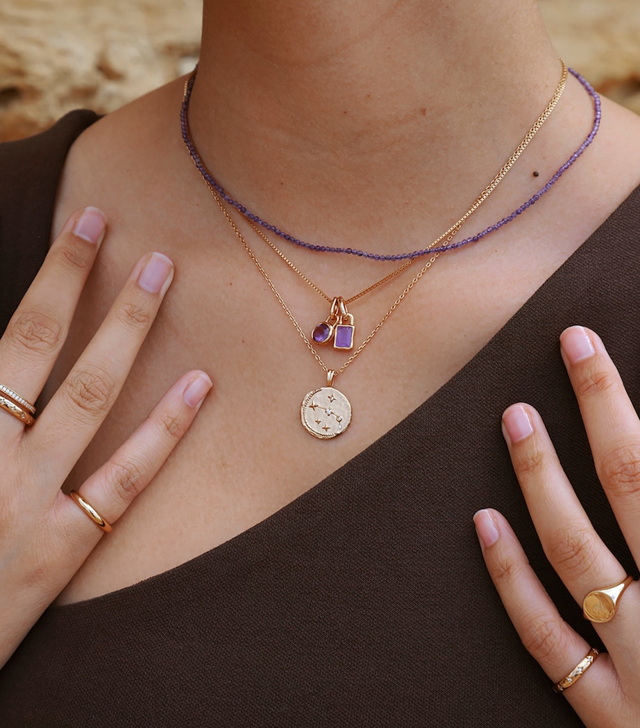 Gold-Plated February Birthstone Charm GOLD Image 2