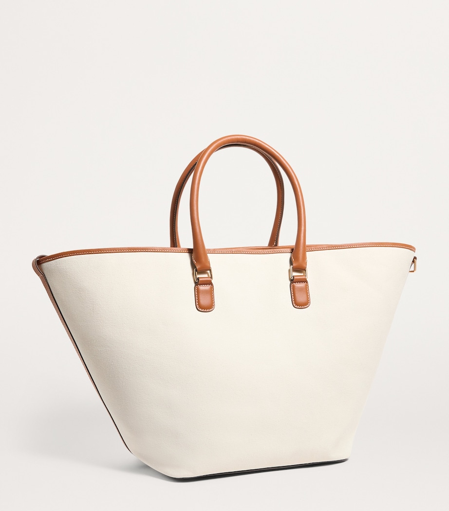 Large Canvas Slouchy Tote Bag CREAM Image 3