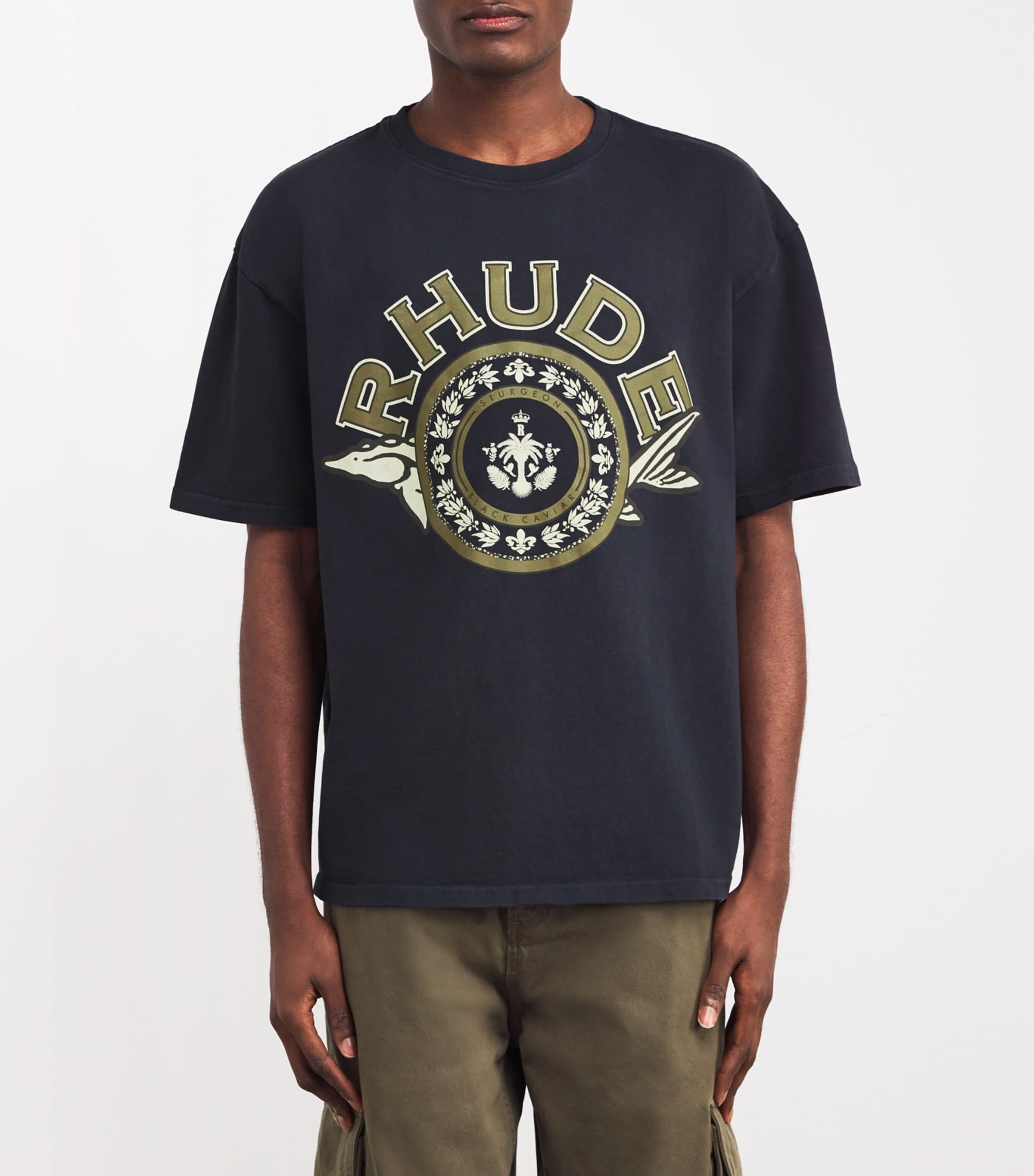 Cotton Logo Caviar T-Shirt VTG BLACK 2306 Image 3