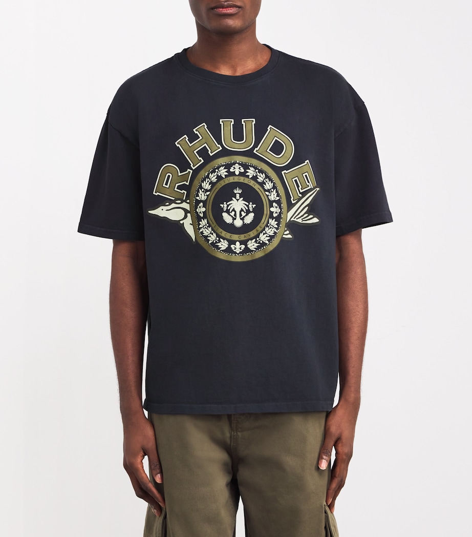 Cotton Logo Caviar T-Shirt VTG BLACK 2306 Image 3