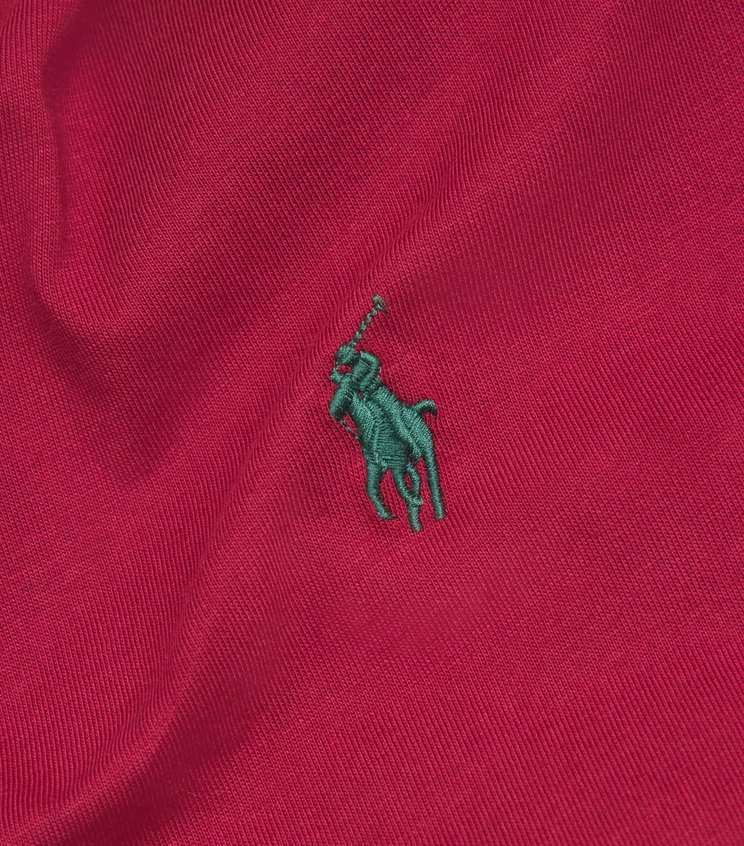 Cotton Logo V-Neck T-Shirt HERITAGE RED/C5213 Image 5