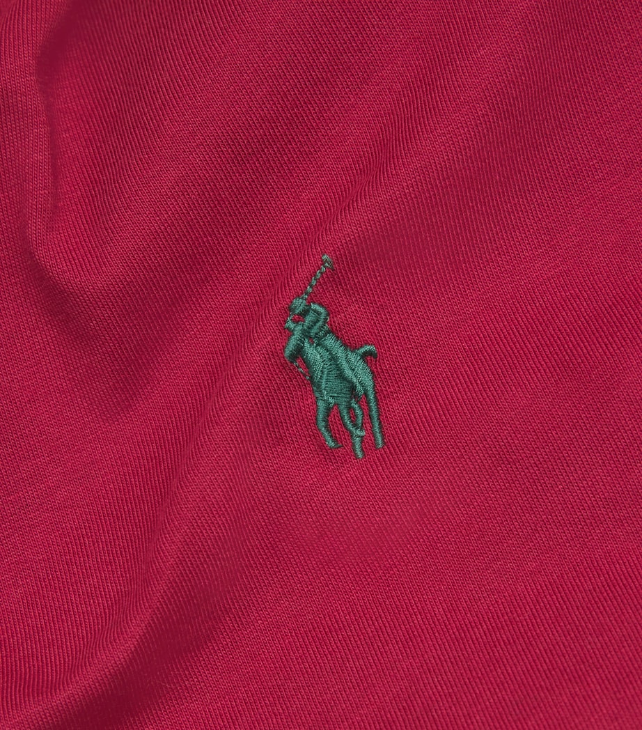 Cotton Logo V-Neck T-Shirt HERITAGE RED/C5213 Image 5