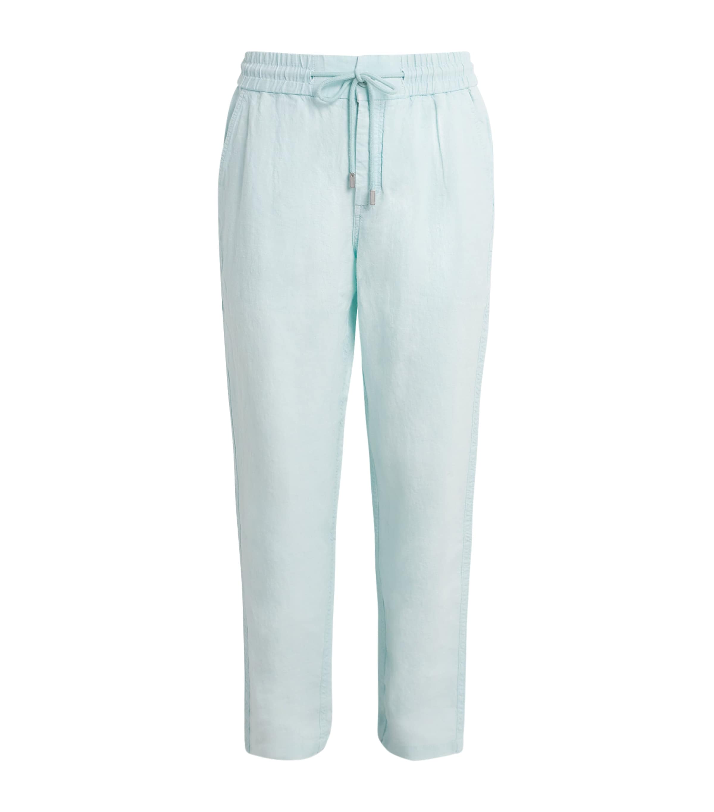 Vilebrequin Mens Linen Drawstring Parc Trousers Pacific Image 1