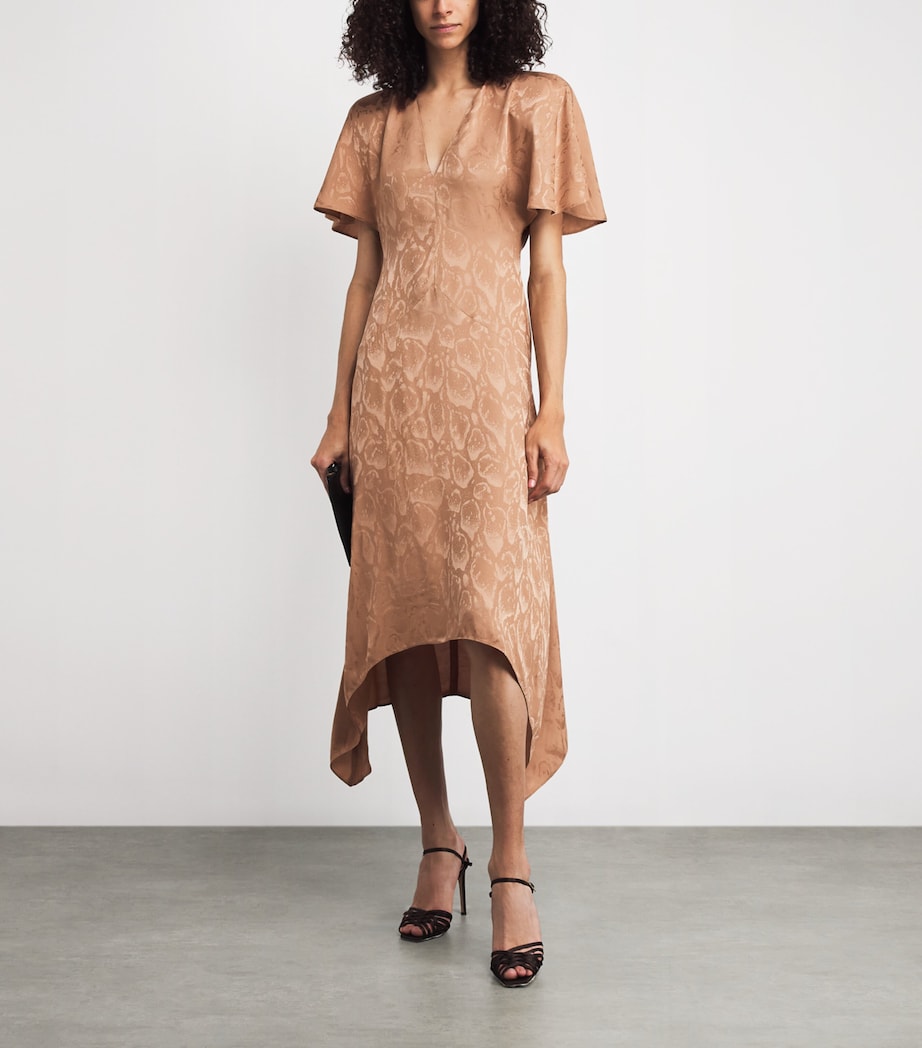 Silk-Blend Padded Cloud Midi Dress 2701 CARAMEL Image 2