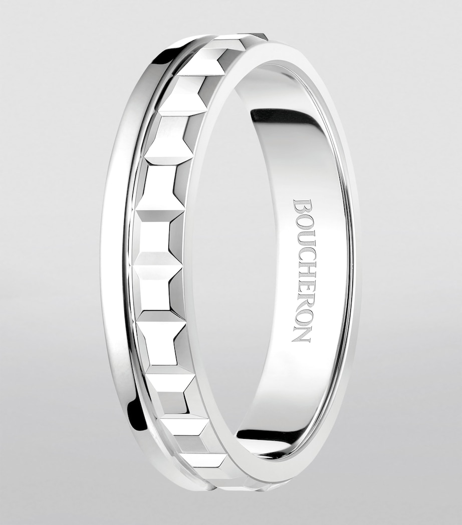 White Gold Qautre Radiant Edition Wedding Band WHITE GOLD Image 2