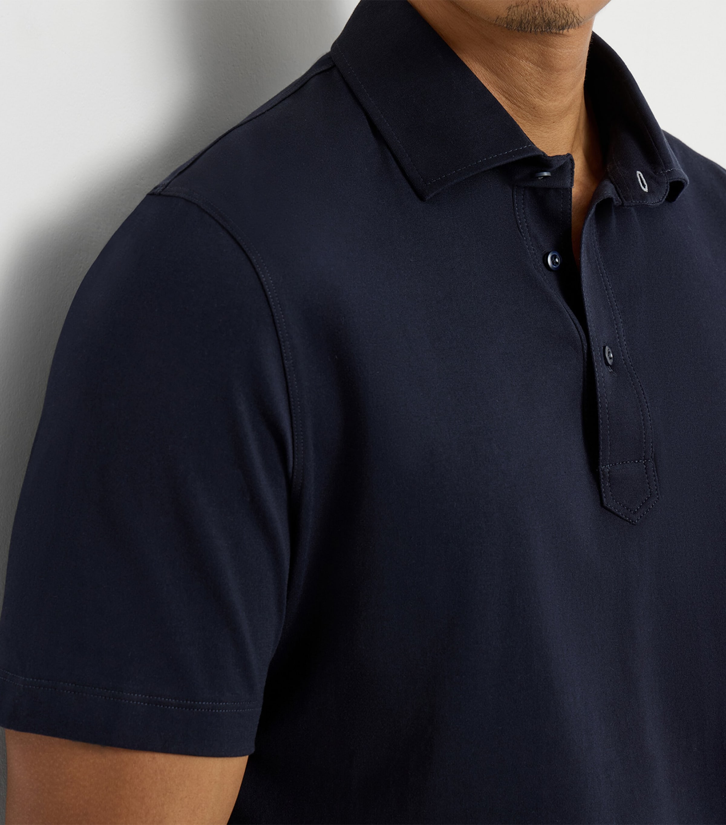 Brunello Cucinelli Blue Cotton Jersey Polo Shirt | Harrods US