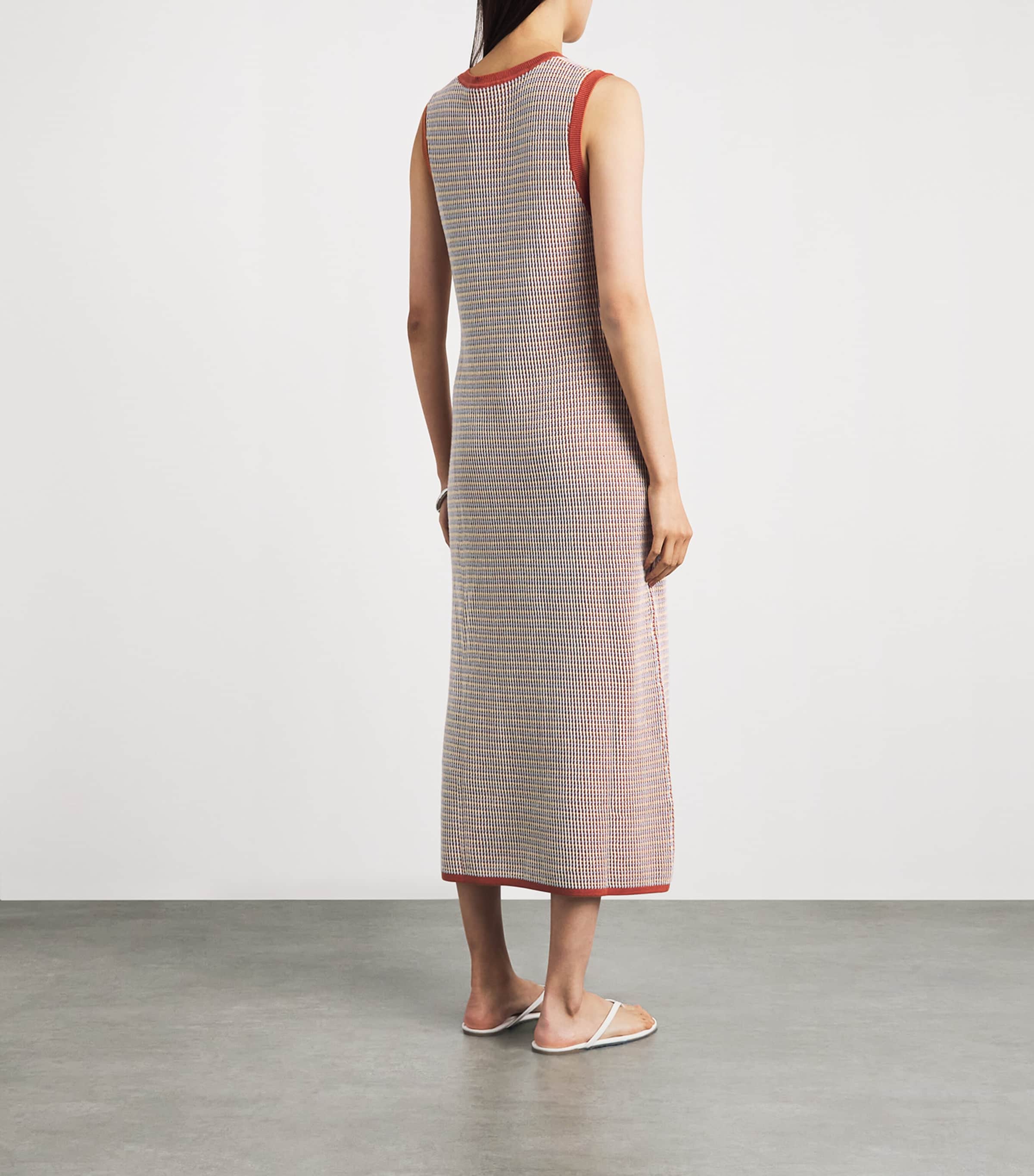 Varley Womens Cotton Knitted Albane Maxi Dress Caramel Clay Image 4
