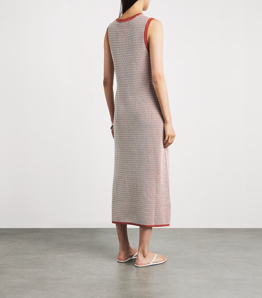 Varley Womens Cotton Knitted Albane Maxi Dress Caramel Clay Image 4