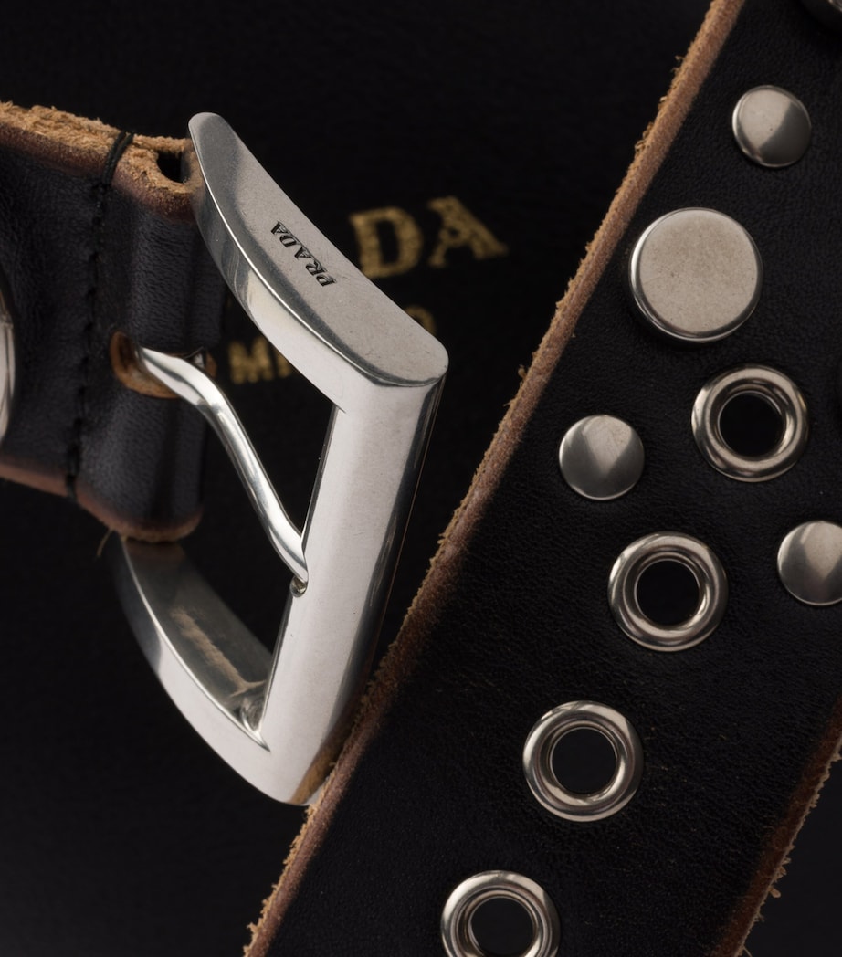 Leather Buckled Bucket Bag F0002 Image 4