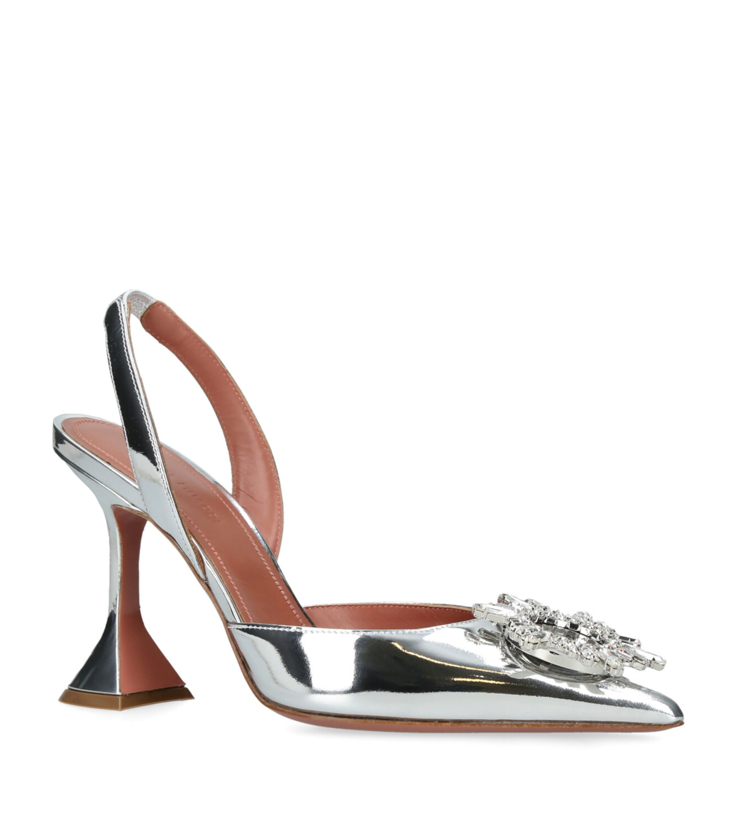 Mirror Begum Slingback Heels 95 SILVER Image 3