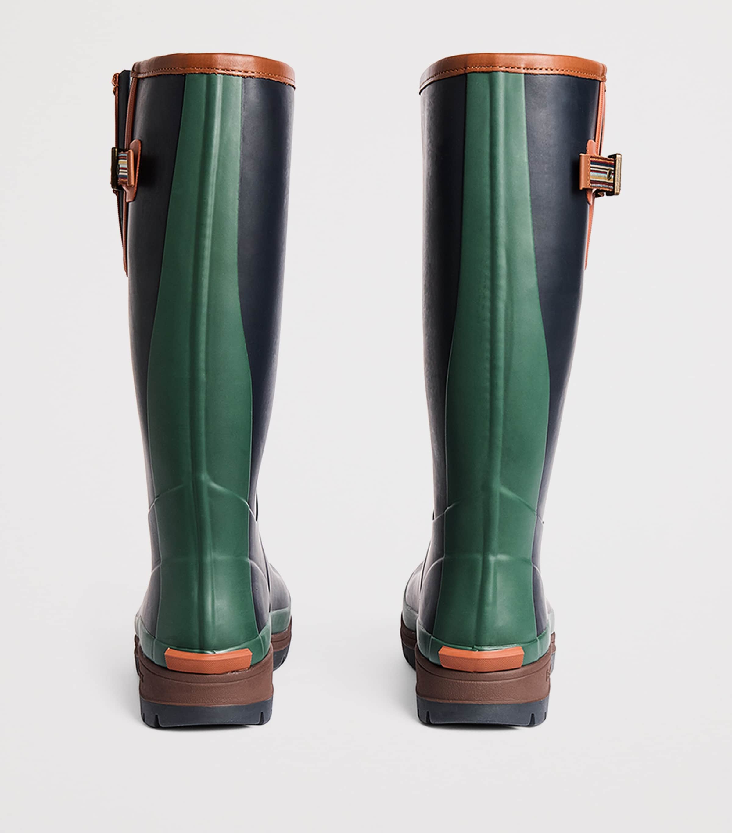 Barbour x Paul Smith Tall Wellington Boots Navy Image 5