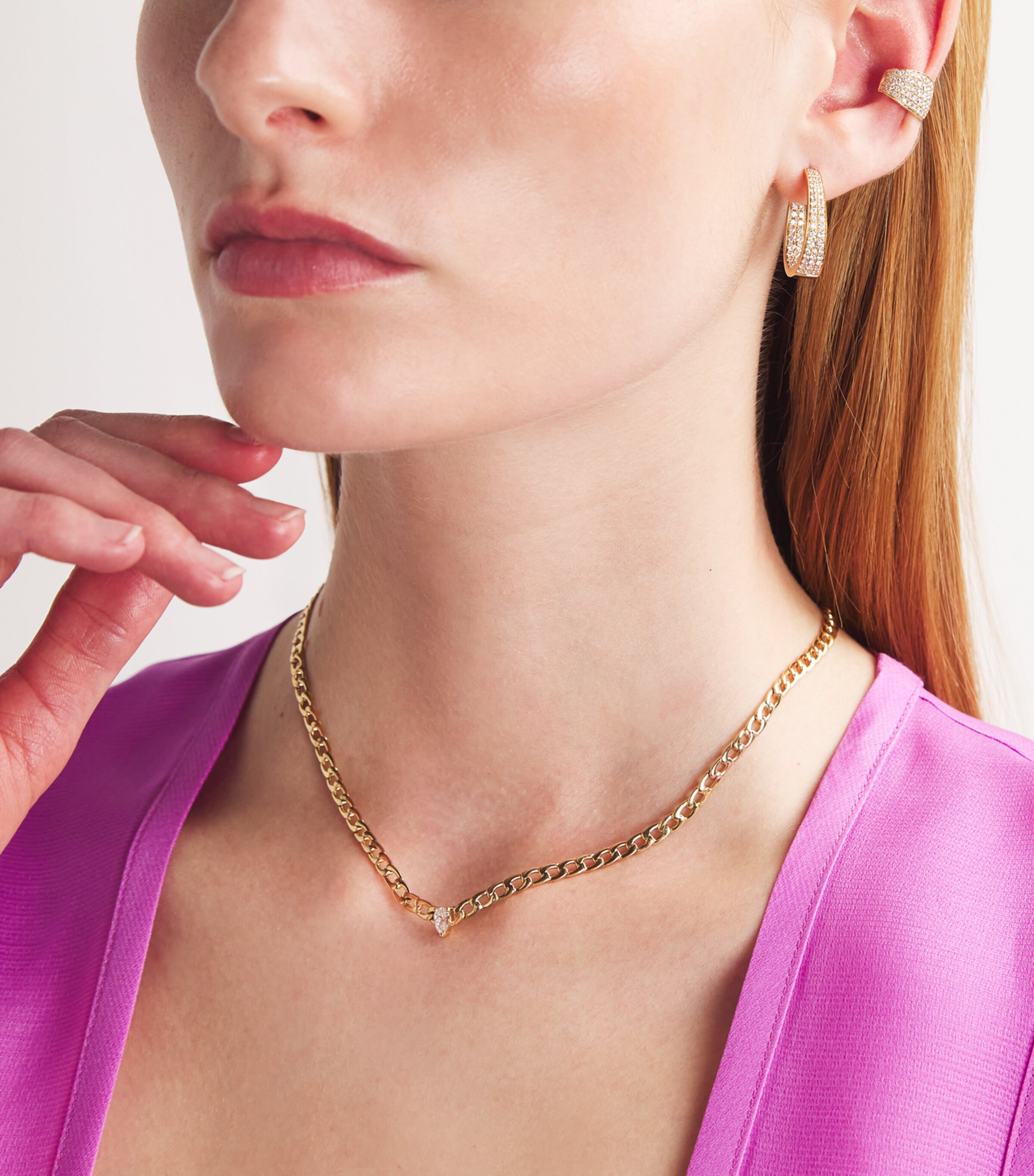 Yellow Gold and Diamond Galaxy Single Ear Cuff YELLOW GOLD Image 5