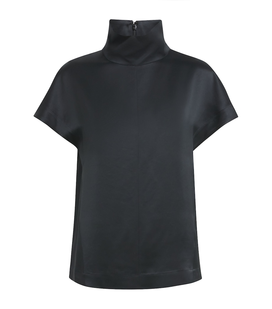 ANINE BING Womens High-Neck Samson Top Black Image 1