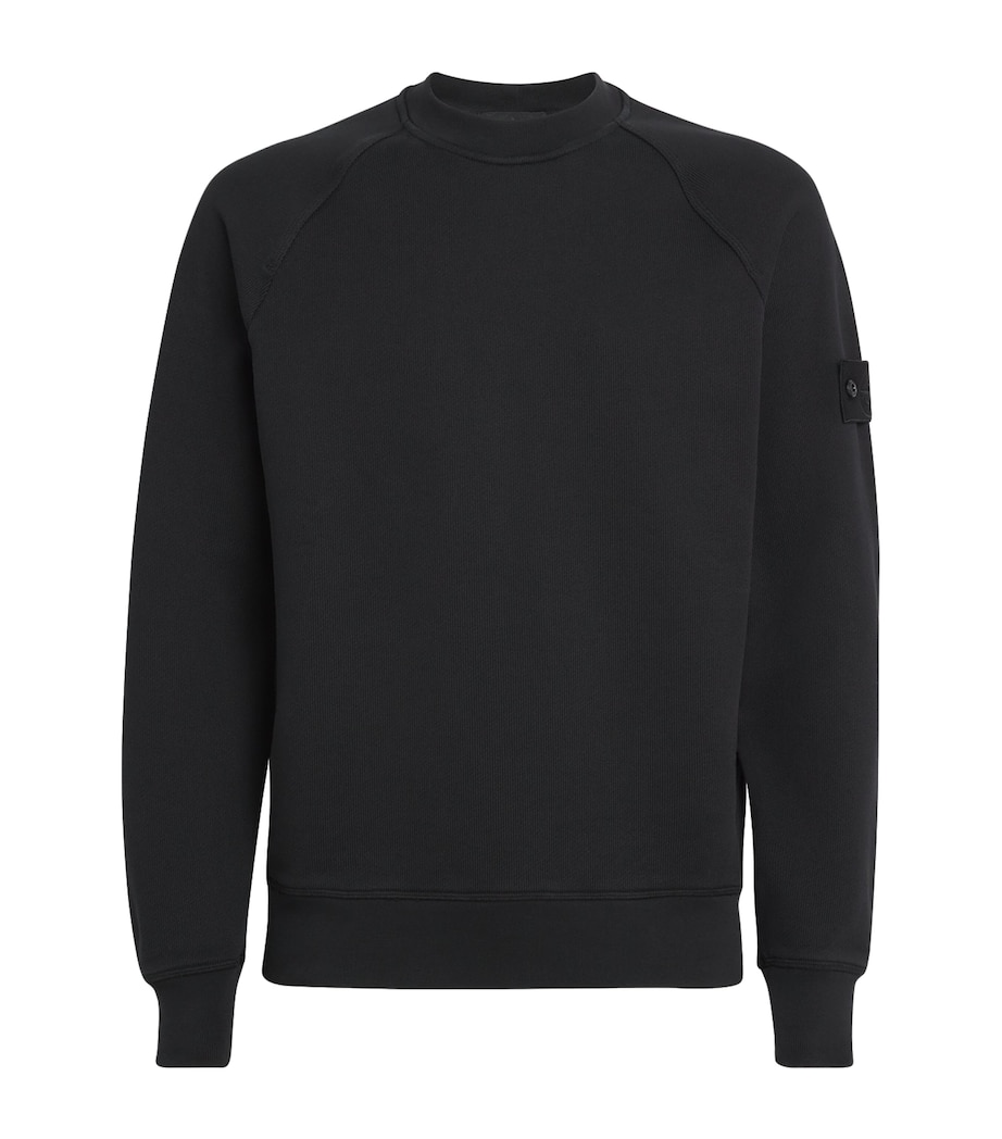 Stone Island Mens Cotton Compass Sweater Image 1