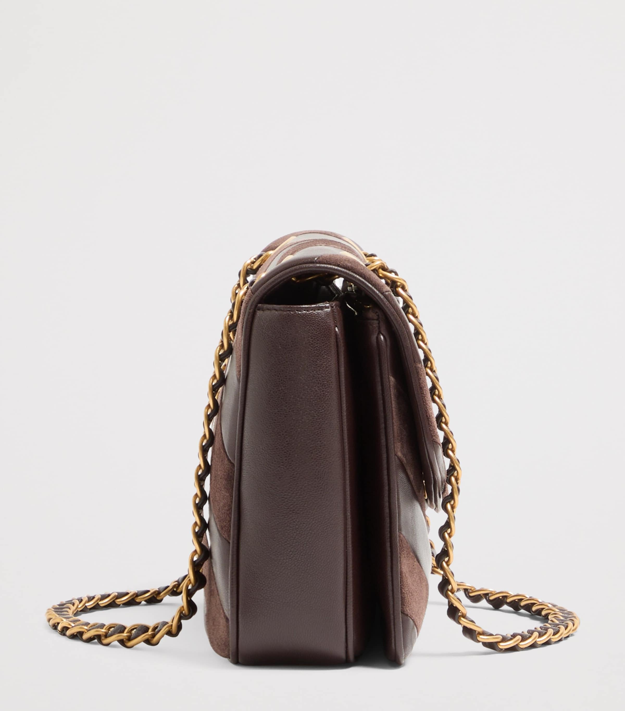 Valentino Garavani Womens Lambskin Chevron Djuna Shoulder Bag Image 3