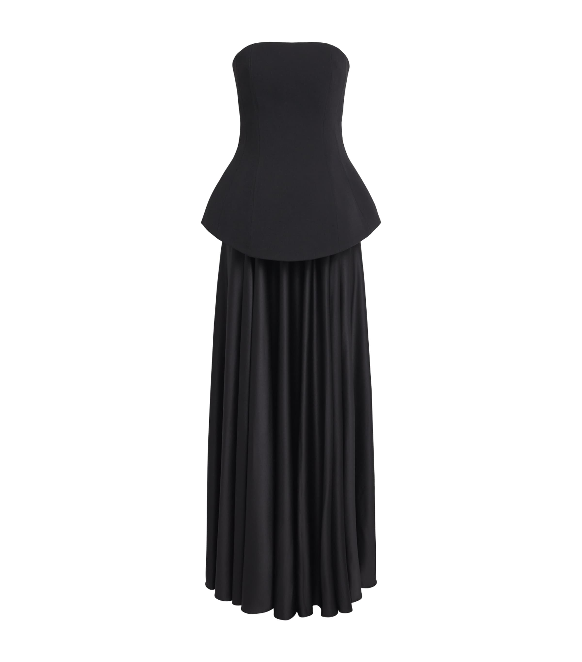 Solace London Womens Peplum Oriana Maxi Dress Black Image 1