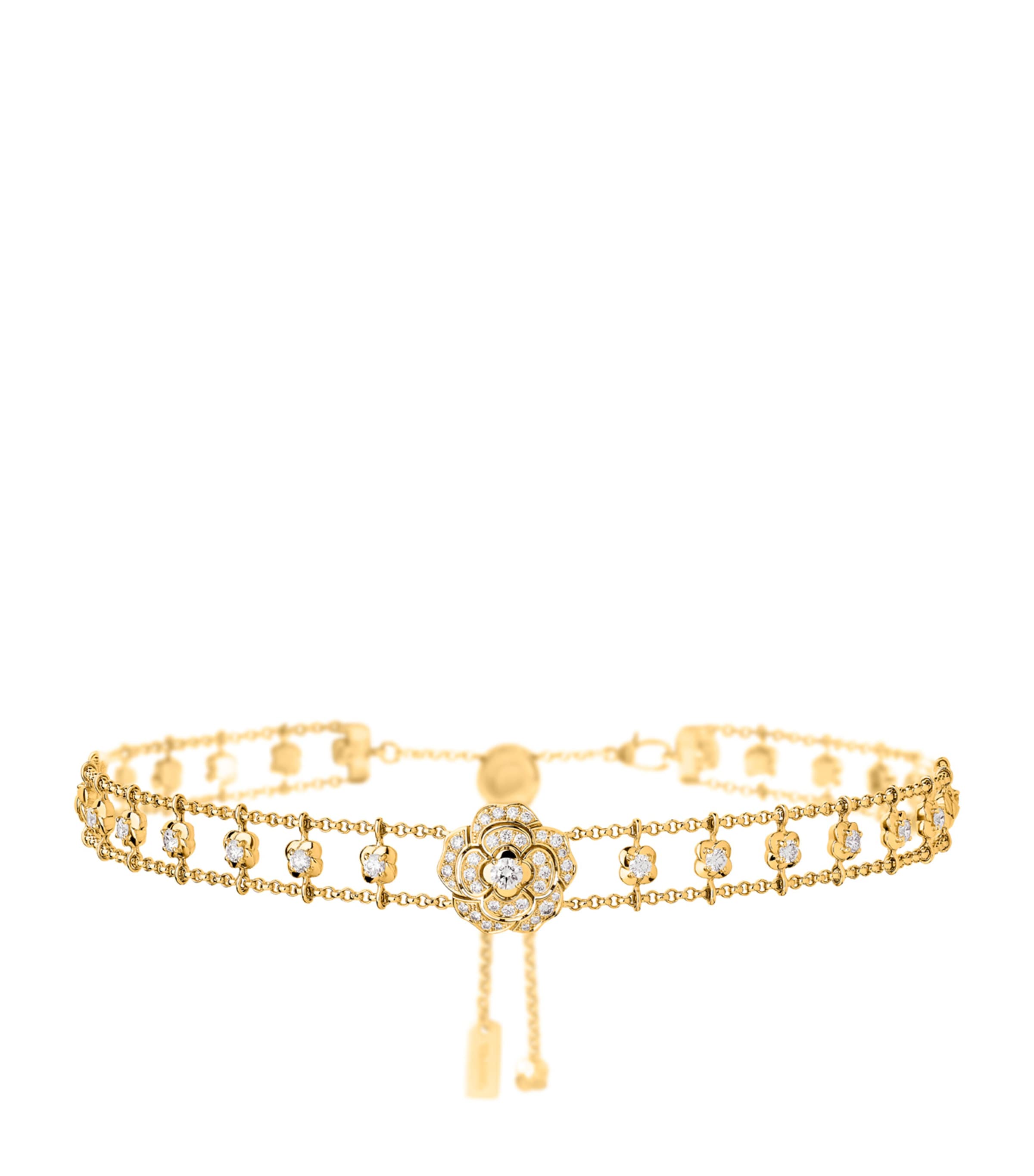 Yellow Gold and Diamond Bouton de Camélia Supple Choker YELLOW Image 1